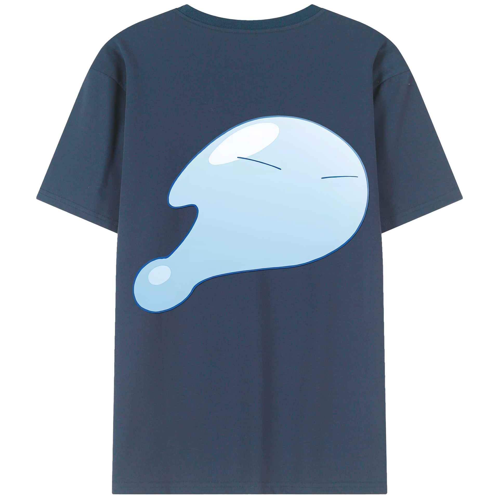 （画像用） 転スラ Regarding Reincarnated to Slime 綿100％ メンズ半袖Tシャツ（バックプリント） 通気性