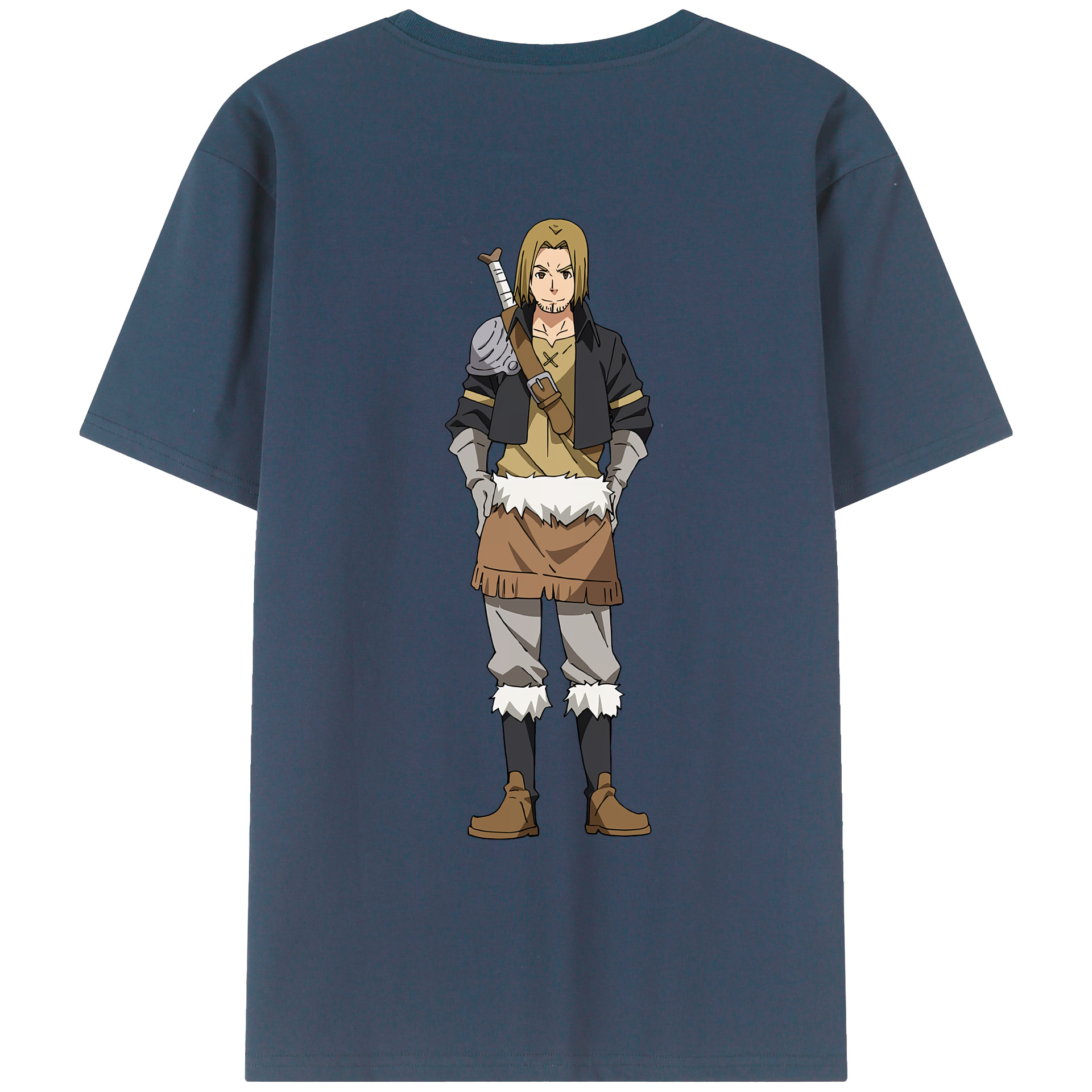 （画像用） 転スラ Regarding Reincarnated to Slime 綿100％ メンズ半袖Tシャツ（バックプリント） 通気性