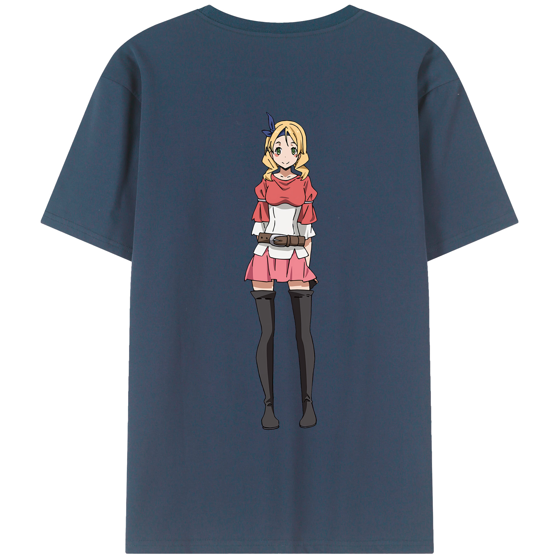 （画像用） 転スラ Regarding Reincarnated to Slime 綿100％ メンズ半袖Tシャツ（バックプリント） 通気性