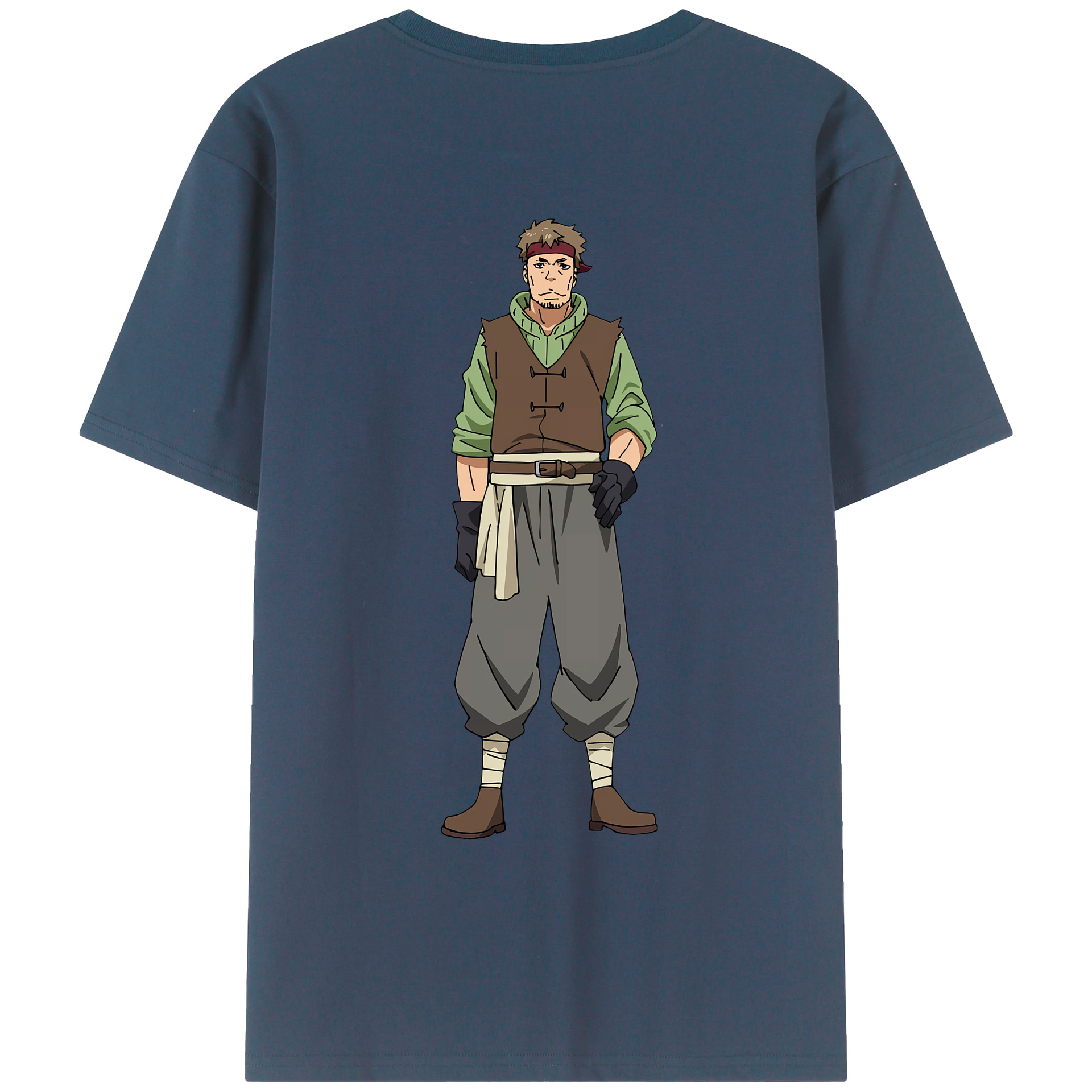（画像用） 転スラ Regarding Reincarnated to Slime 綿100％ メンズ半袖Tシャツ（バックプリント） 通気性