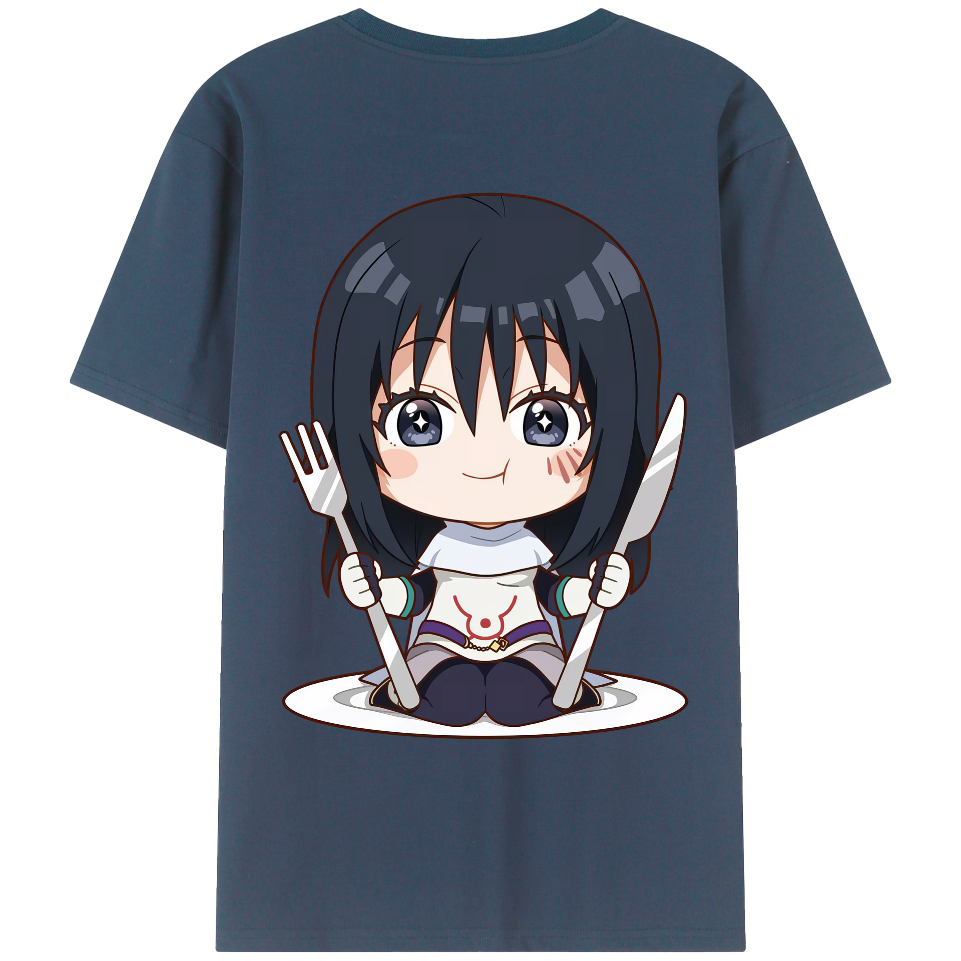 （画像用） 転スラ Regarding Reincarnated to Slime 綿100％ メンズ半袖Tシャツ（バックプリント） 通気性