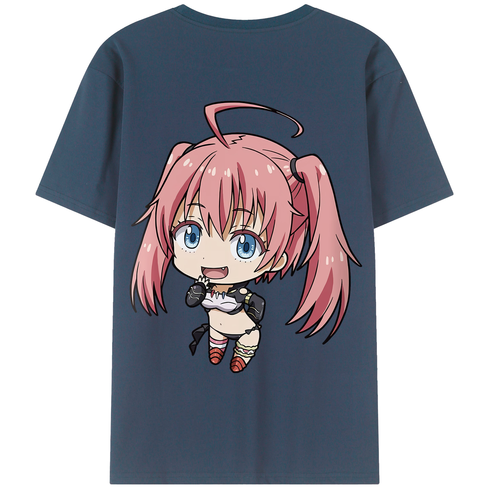（画像用） 転スラ Regarding Reincarnated to Slime 綿100％ メンズ半袖Tシャツ（バックプリント） 通気性