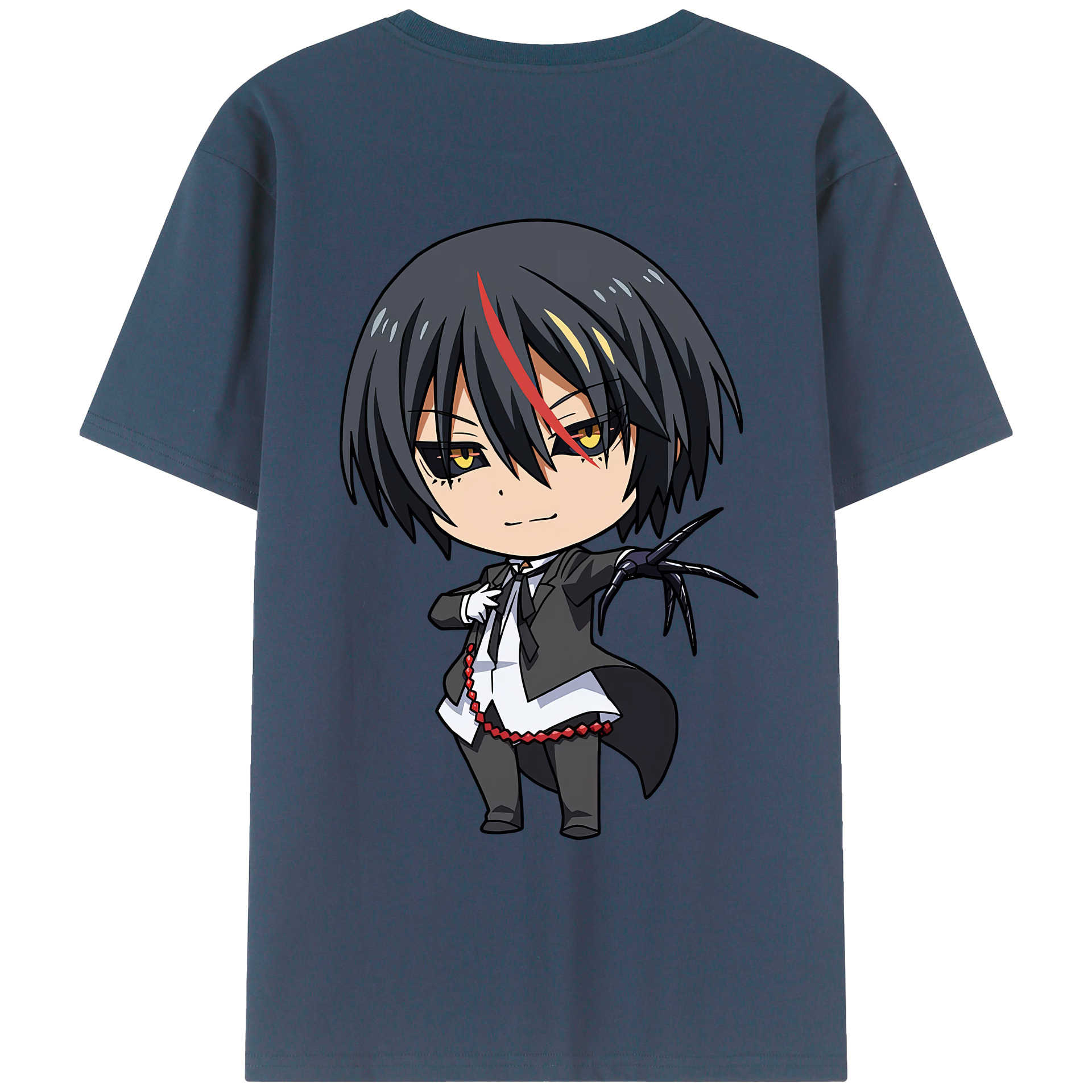 （画像用） 転スラ Regarding Reincarnated to Slime 綿100％ メンズ半袖Tシャツ（バックプリント） 通気性