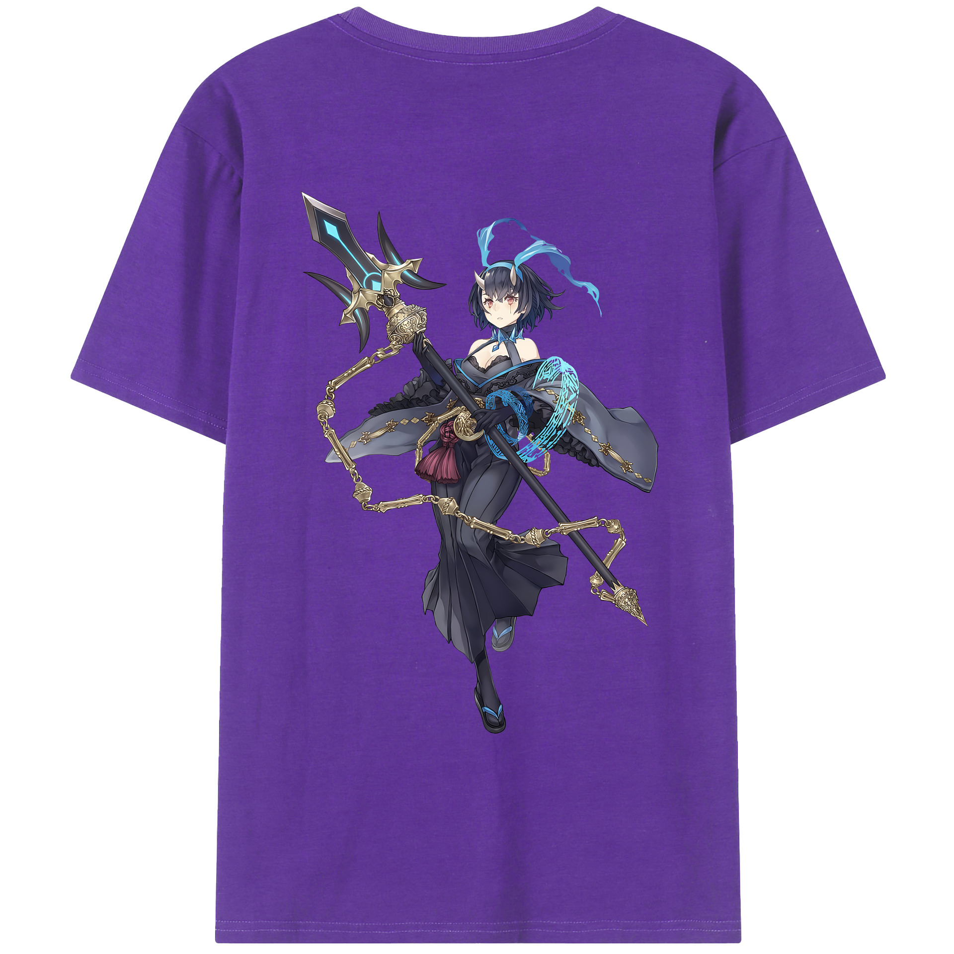 （画像用） 転スラ Regarding Reincarnated to Slime 綿100％ メンズ半袖Tシャツ（バックプリント） 通気性