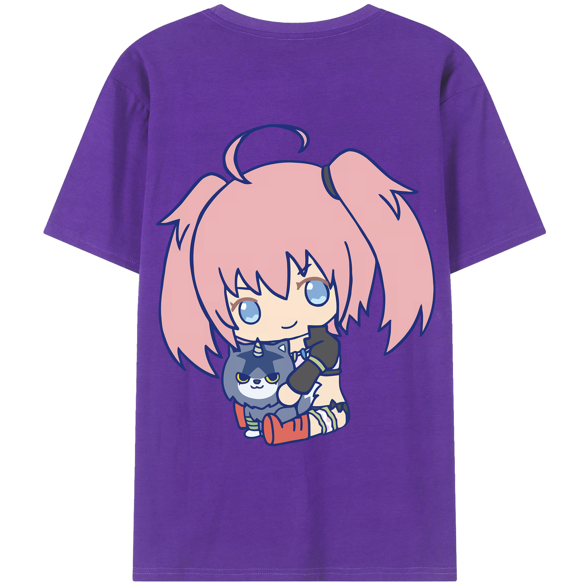 （画像用） 転スラ Regarding Reincarnated to Slime 綿100％ メンズ半袖Tシャツ（バックプリント） 通気性