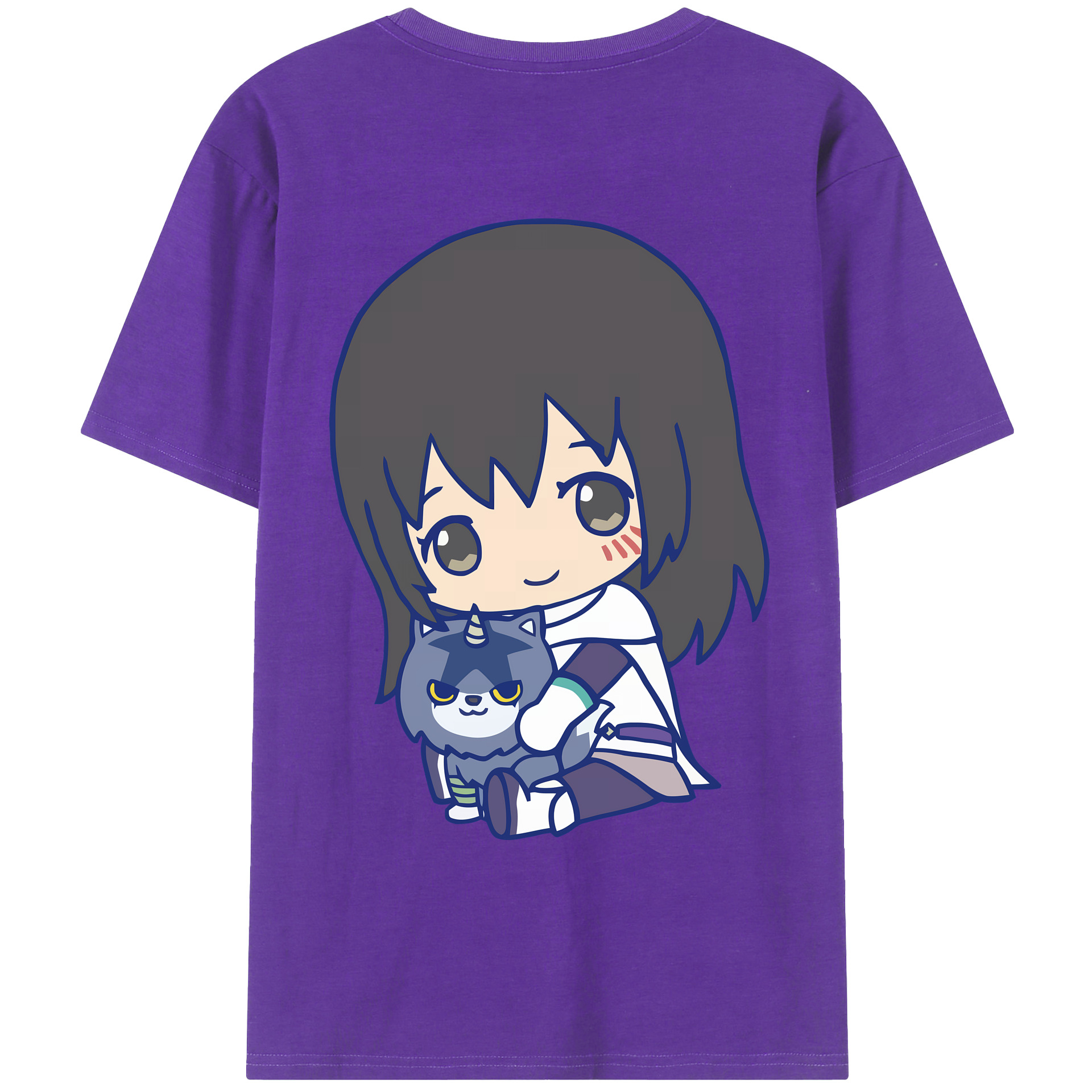 （画像用） 転スラ Regarding Reincarnated to Slime 綿100％ メンズ半袖Tシャツ（バックプリント） 通気性