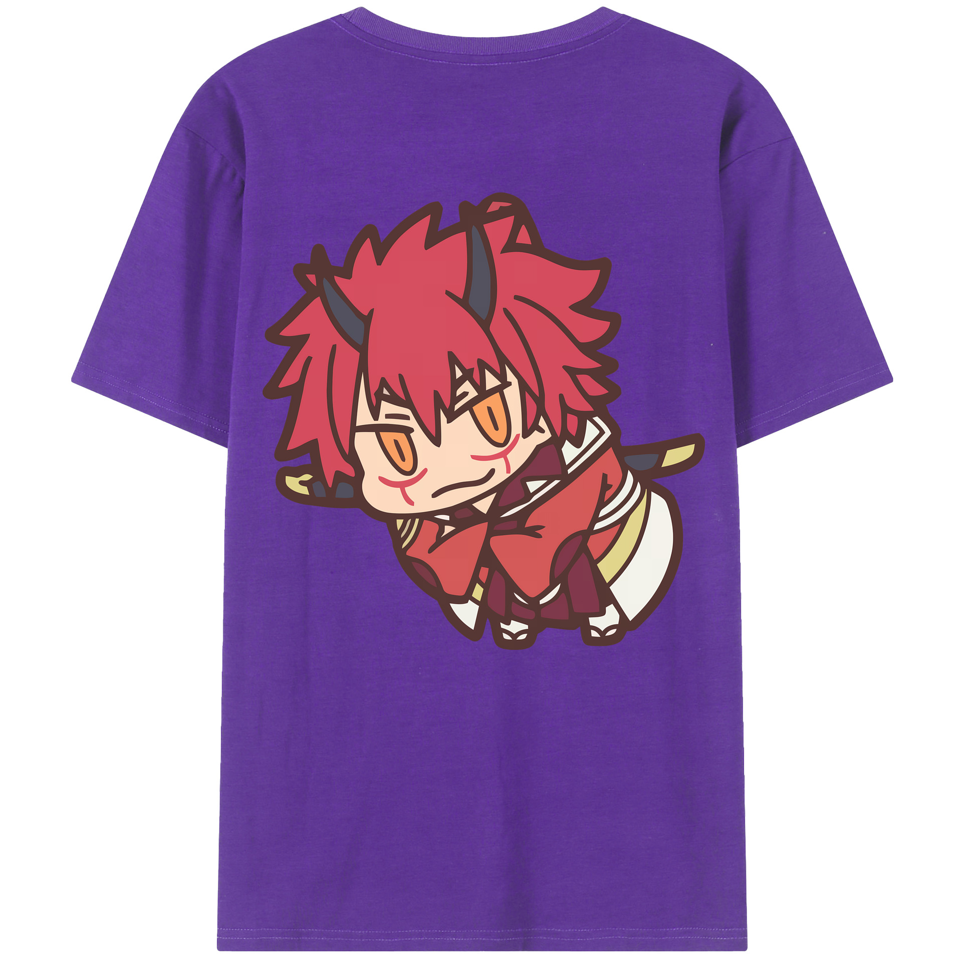 （画像用） 転スラ Regarding Reincarnated to Slime 綿100％ メンズ半袖Tシャツ（バックプリント） 通気性