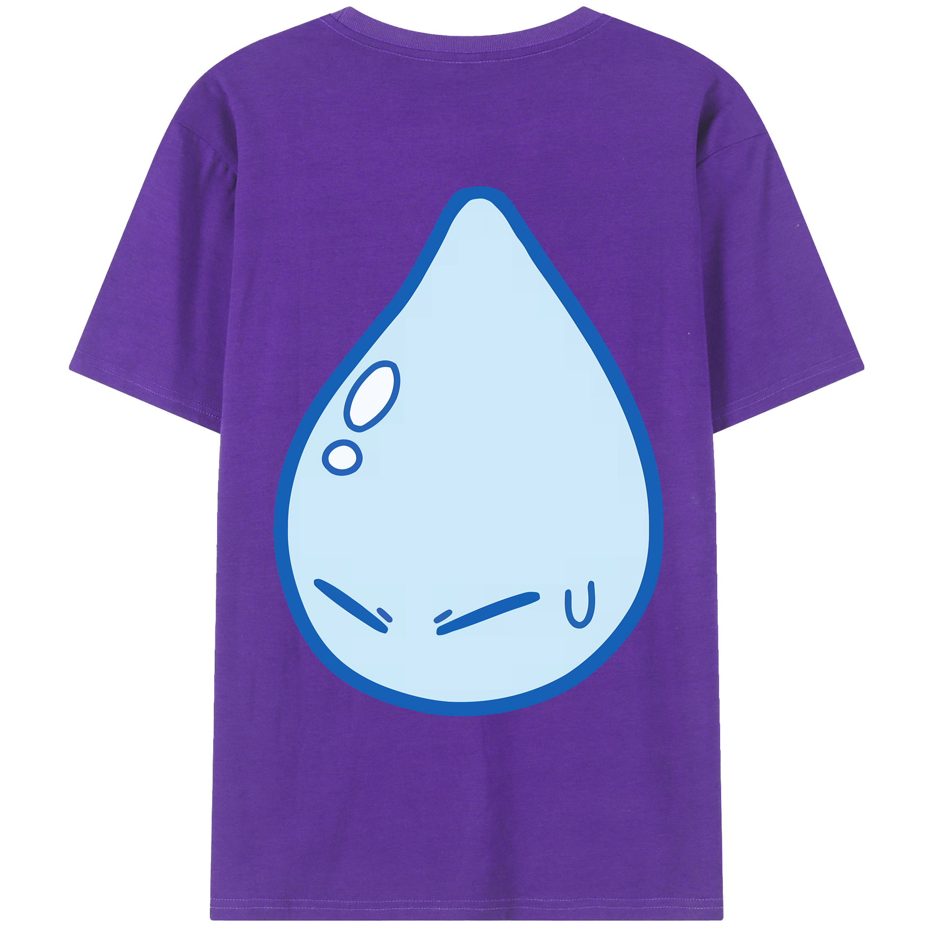 （画像用） 転スラ Regarding Reincarnated to Slime 綿100％ メンズ半袖Tシャツ（バックプリント） 通気性