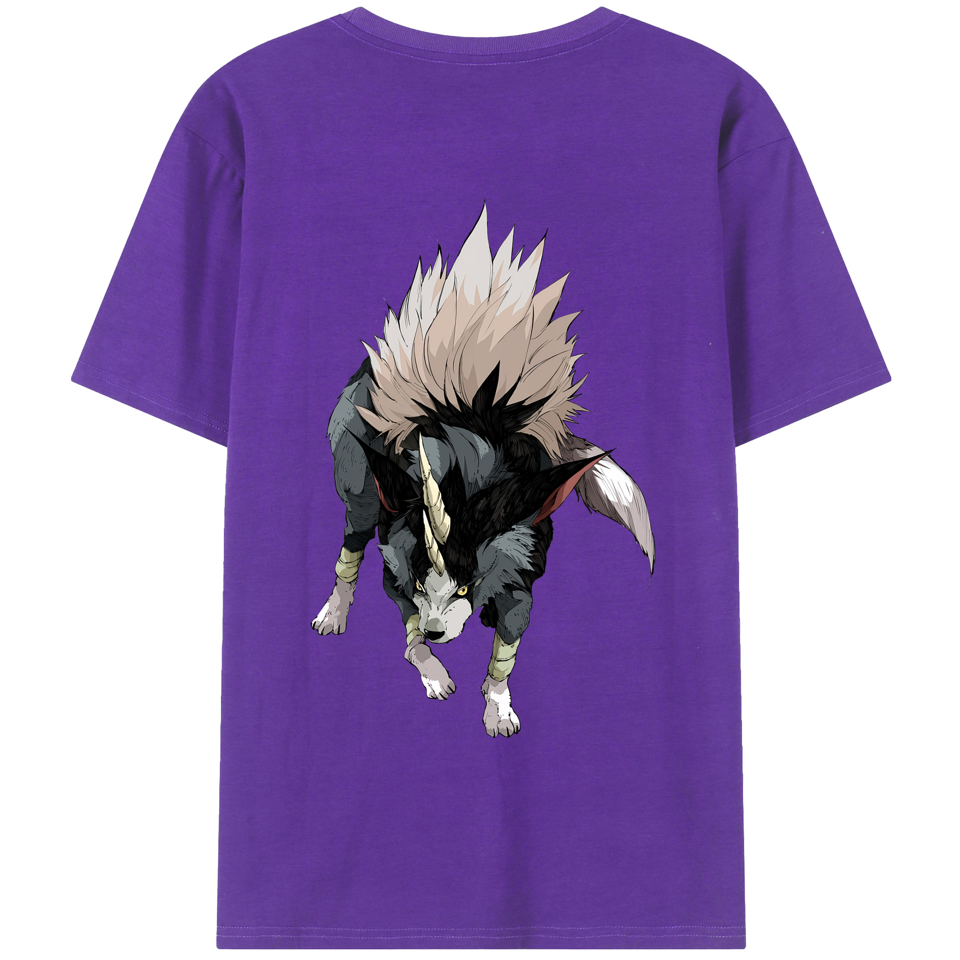 （画像用） 転スラ Regarding Reincarnated to Slime 綿100％ メンズ半袖Tシャツ（バックプリント） 通気性