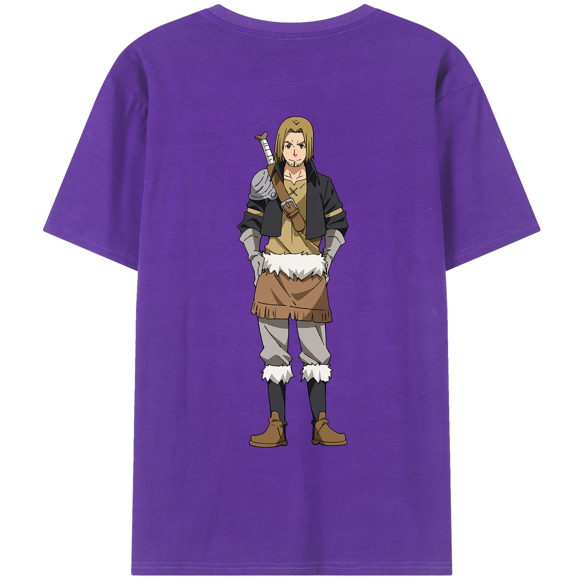 （画像用） 転スラ Regarding Reincarnated to Slime 綿100％ メンズ半袖Tシャツ（バックプリント） 通気性