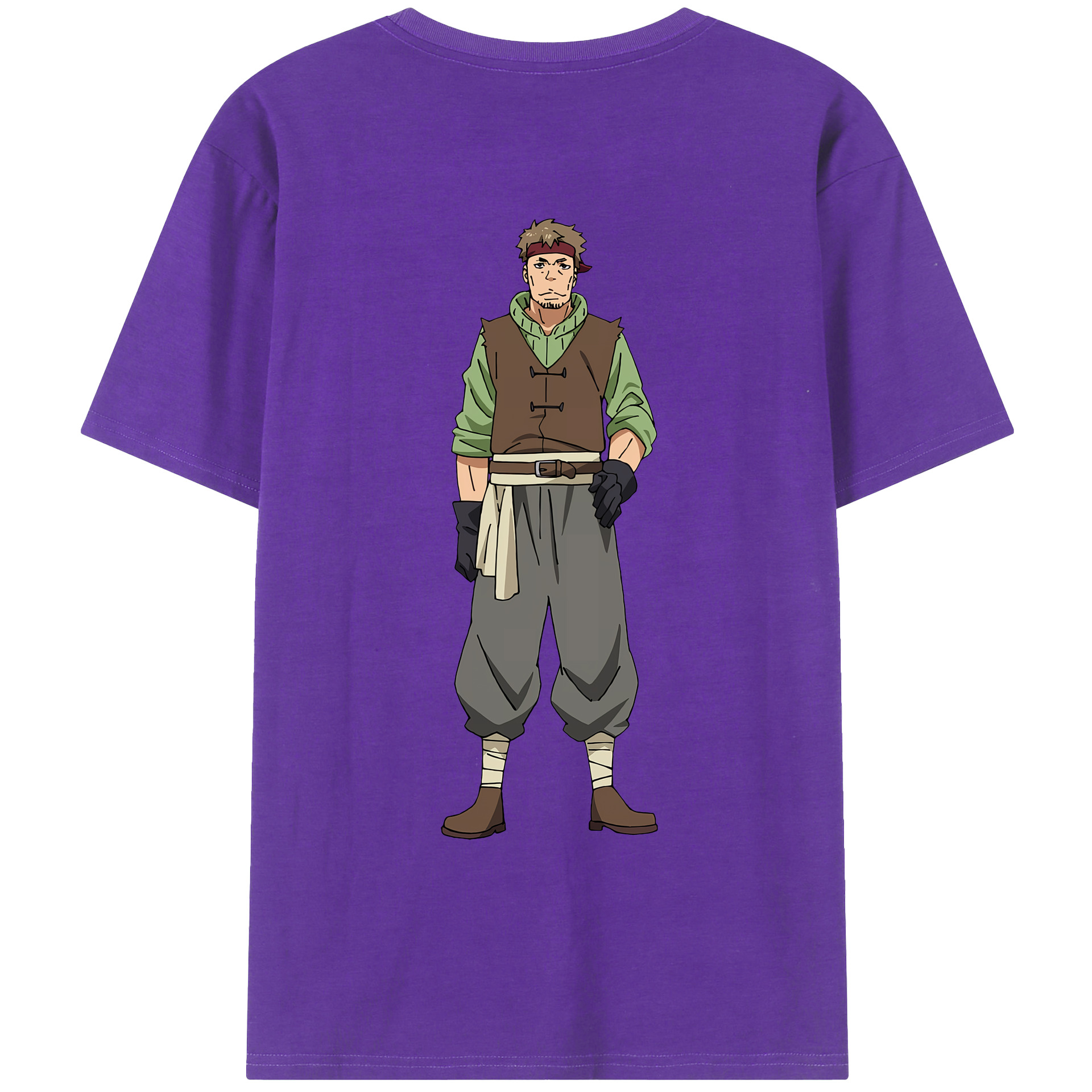 （画像用） 転スラ Regarding Reincarnated to Slime 綿100％ メンズ半袖Tシャツ（バックプリント） 通気性