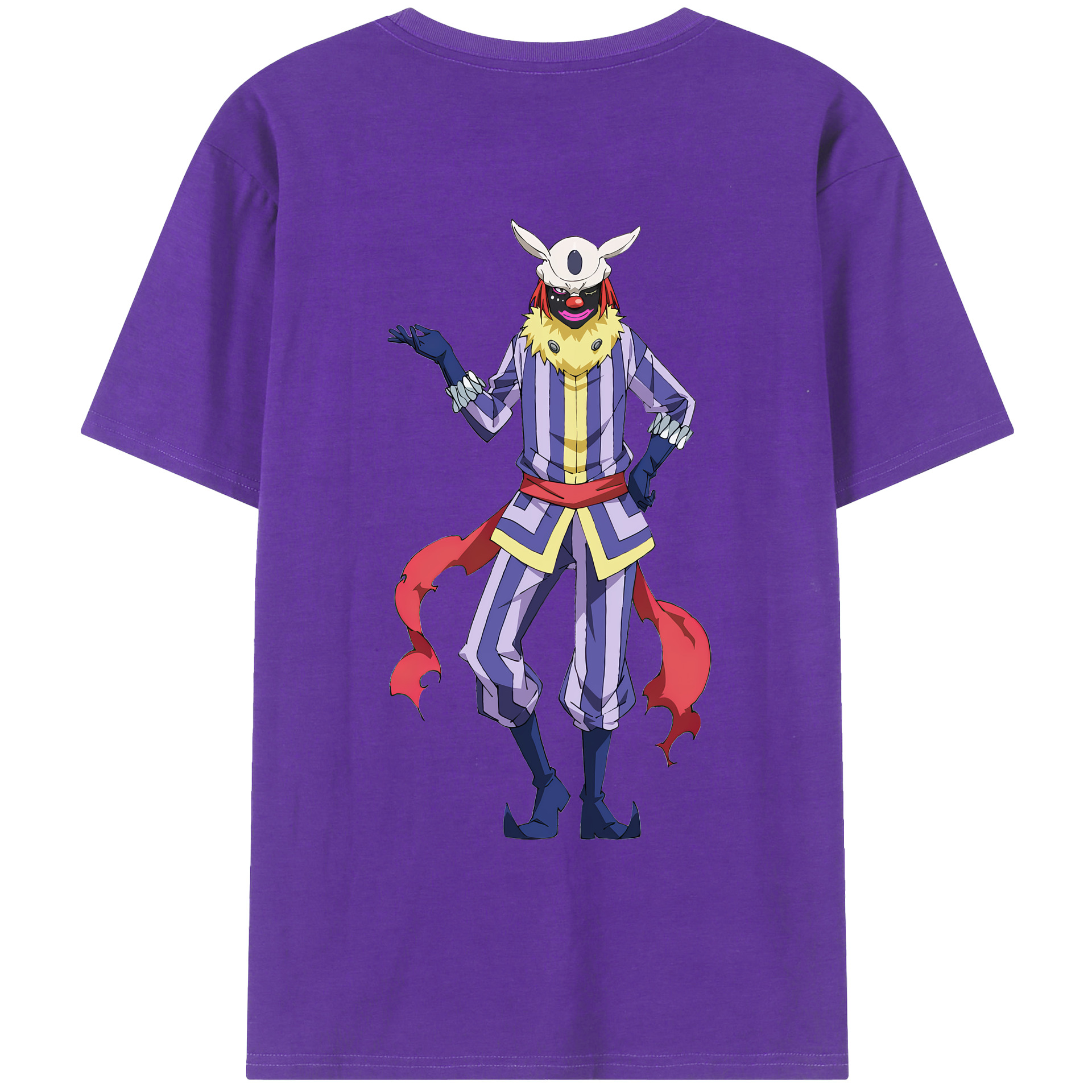 （画像用） 転スラ Regarding Reincarnated to Slime 綿100％ メンズ半袖Tシャツ（バックプリント） 通気性
