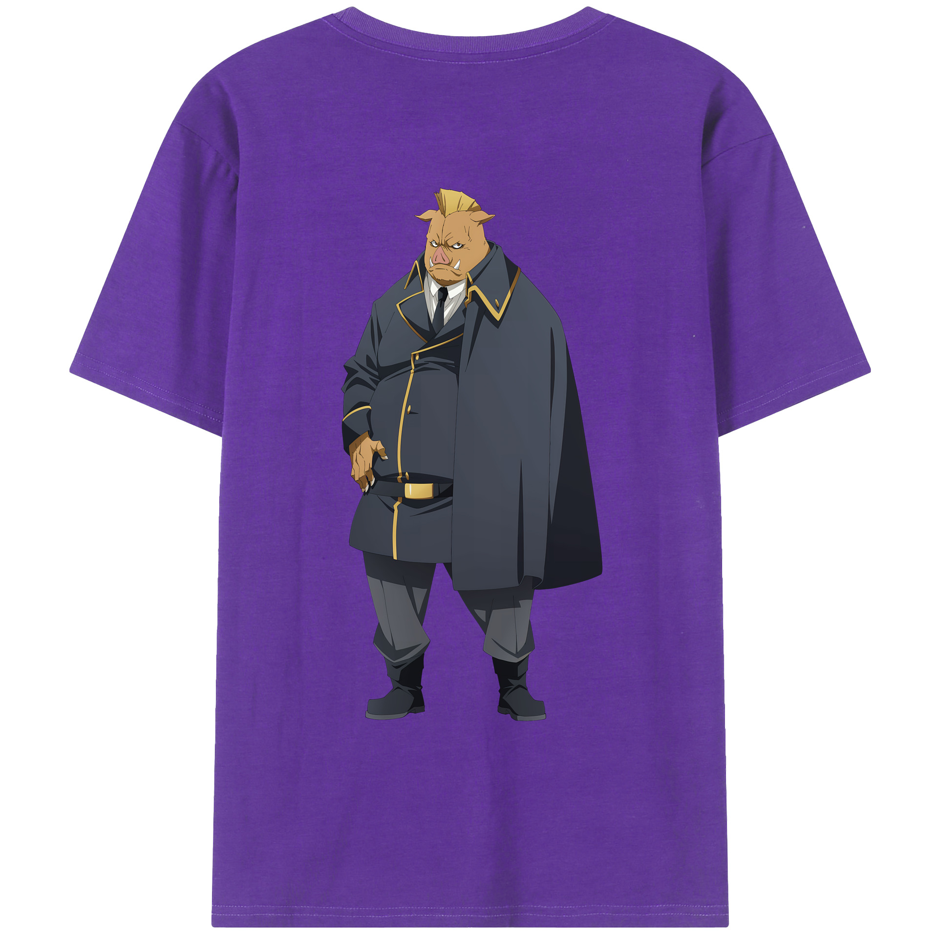 （画像用） 転スラ Regarding Reincarnated to Slime 綿100％ メンズ半袖Tシャツ（バックプリント） 通気性