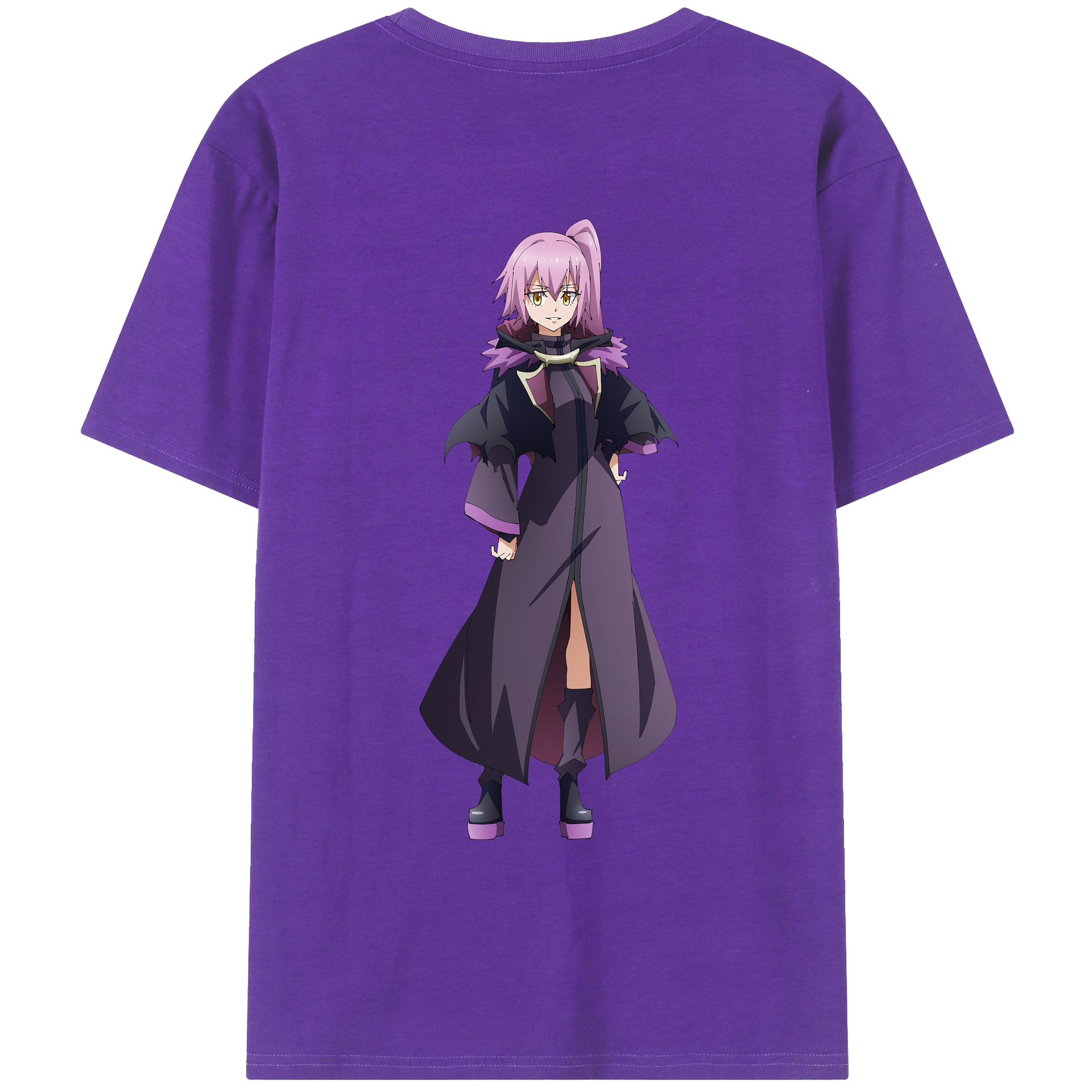 （画像用） 転スラ Regarding Reincarnated to Slime 綿100％ メンズ半袖Tシャツ（バックプリント） 通気性