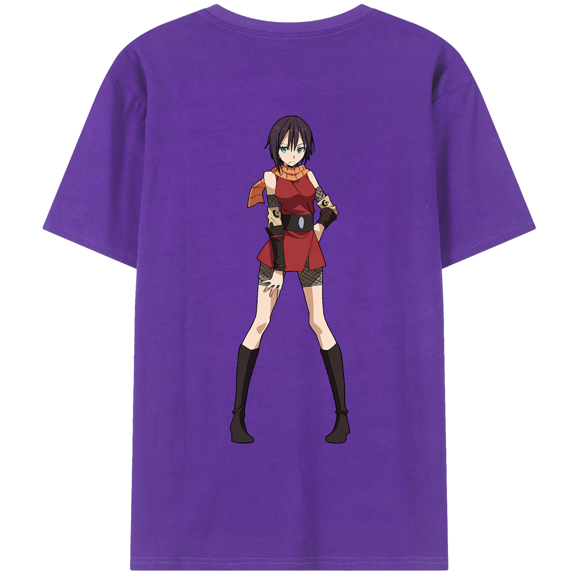 （画像用） 転スラ Regarding Reincarnated to Slime 綿100％ メンズ半袖Tシャツ（バックプリント） 通気性