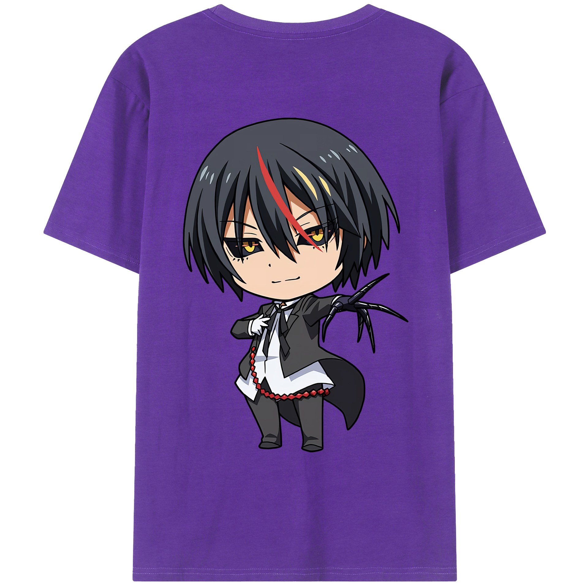 （画像用） 転スラ Regarding Reincarnated to Slime 綿100％ メンズ半袖Tシャツ（バックプリント） 通気性