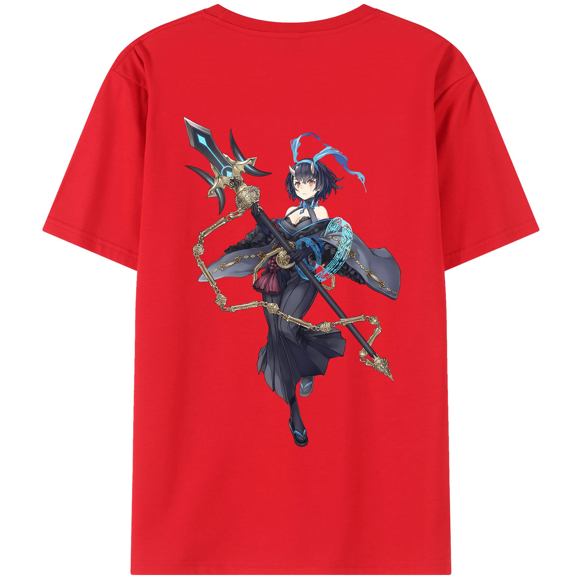 （画像用） 転スラ Regarding Reincarnated to Slime 綿100％ メンズ半袖Tシャツ（バックプリント） 通気性