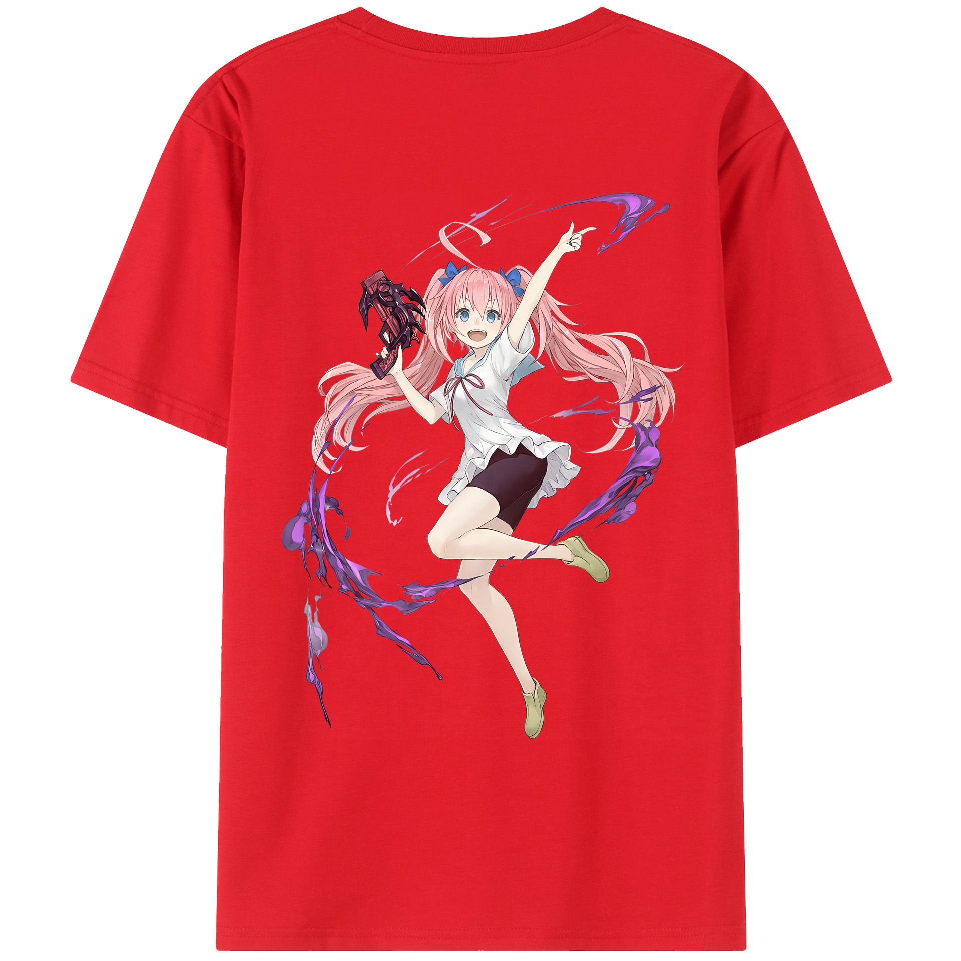 （画像用） 転スラ Regarding Reincarnated to Slime 綿100％ メンズ半袖Tシャツ（バックプリント） 通気性
