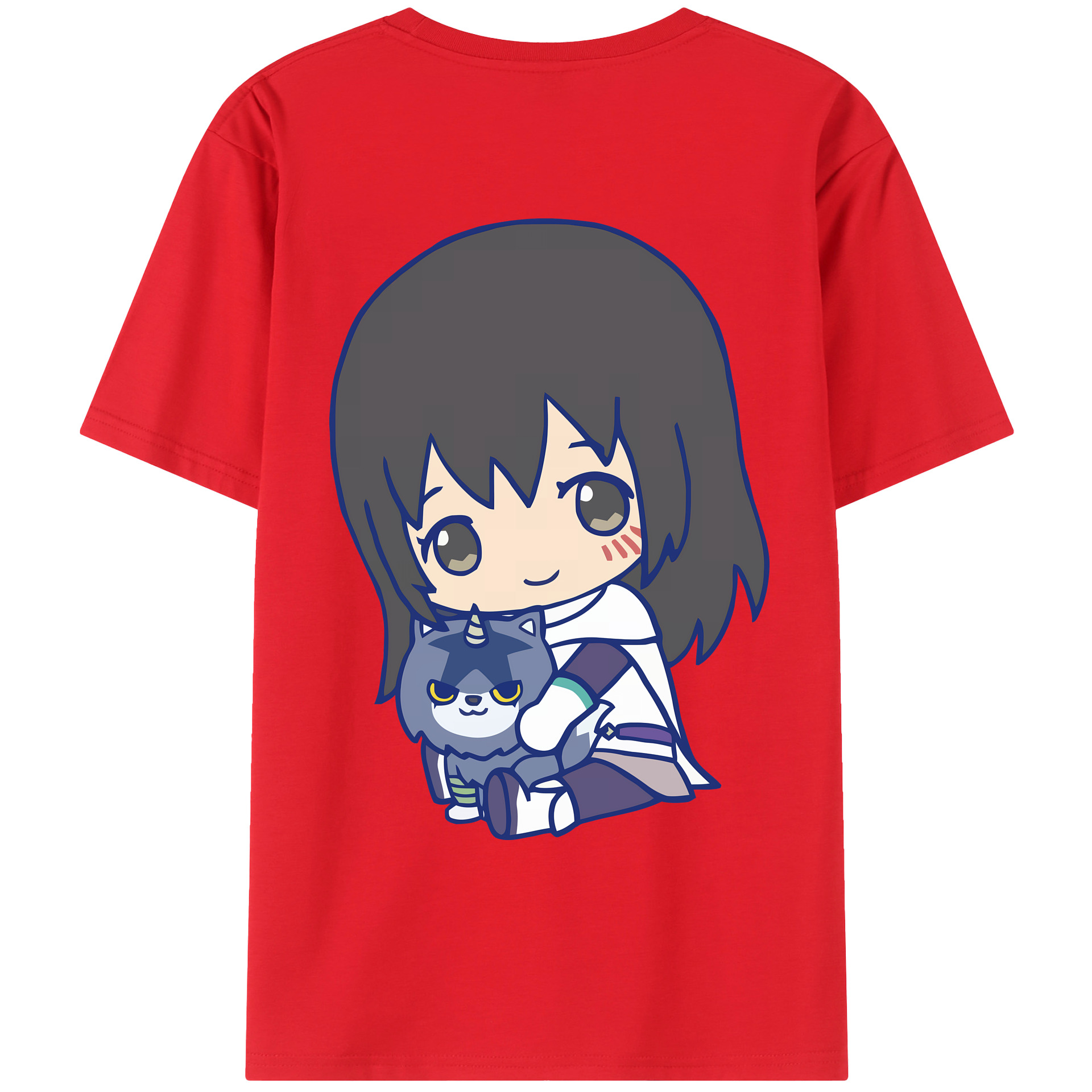 （画像用） 転スラ Regarding Reincarnated to Slime 綿100％ メンズ半袖Tシャツ（バックプリント） 通気性