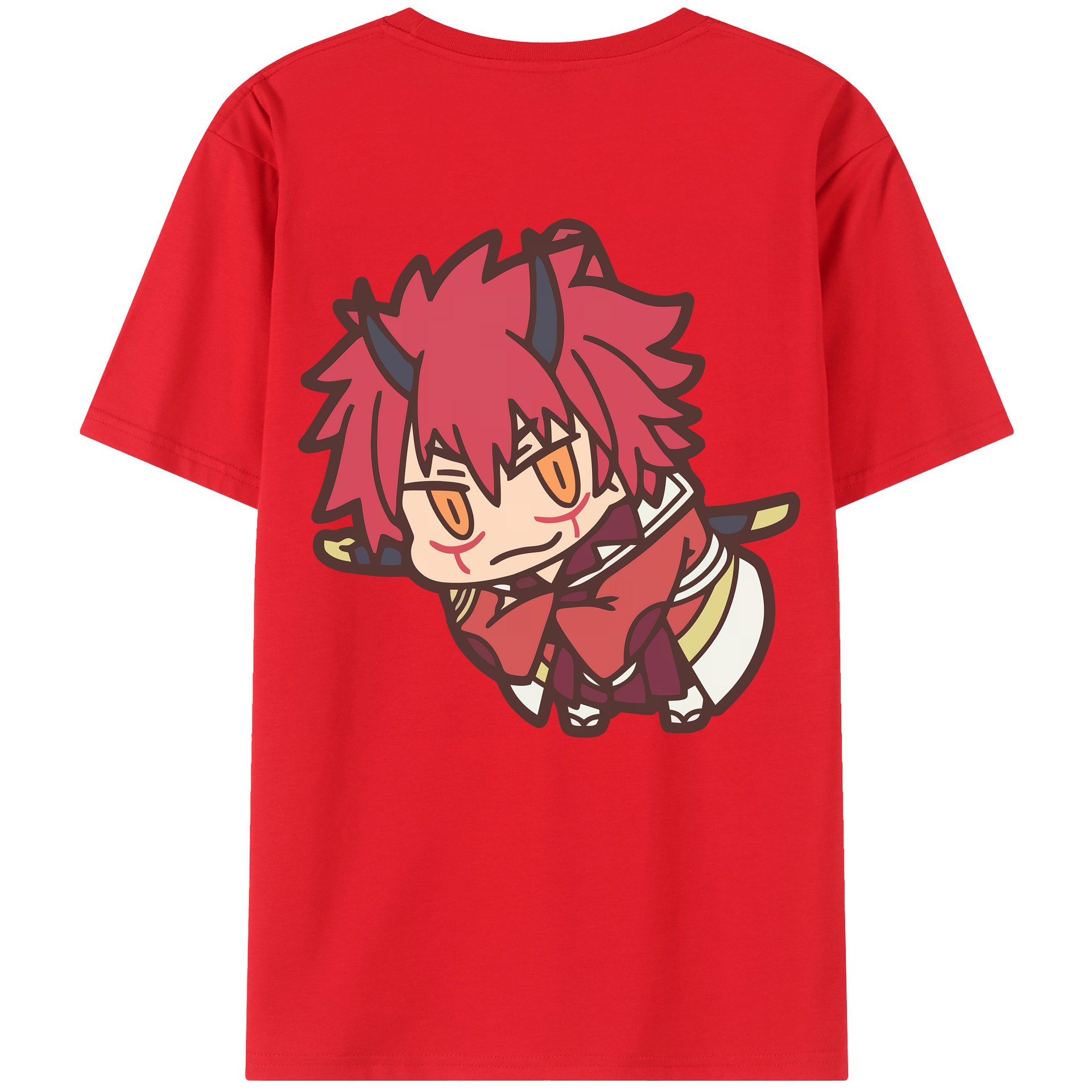 （画像用） 転スラ Regarding Reincarnated to Slime 綿100％ メンズ半袖Tシャツ（バックプリント） 通気性