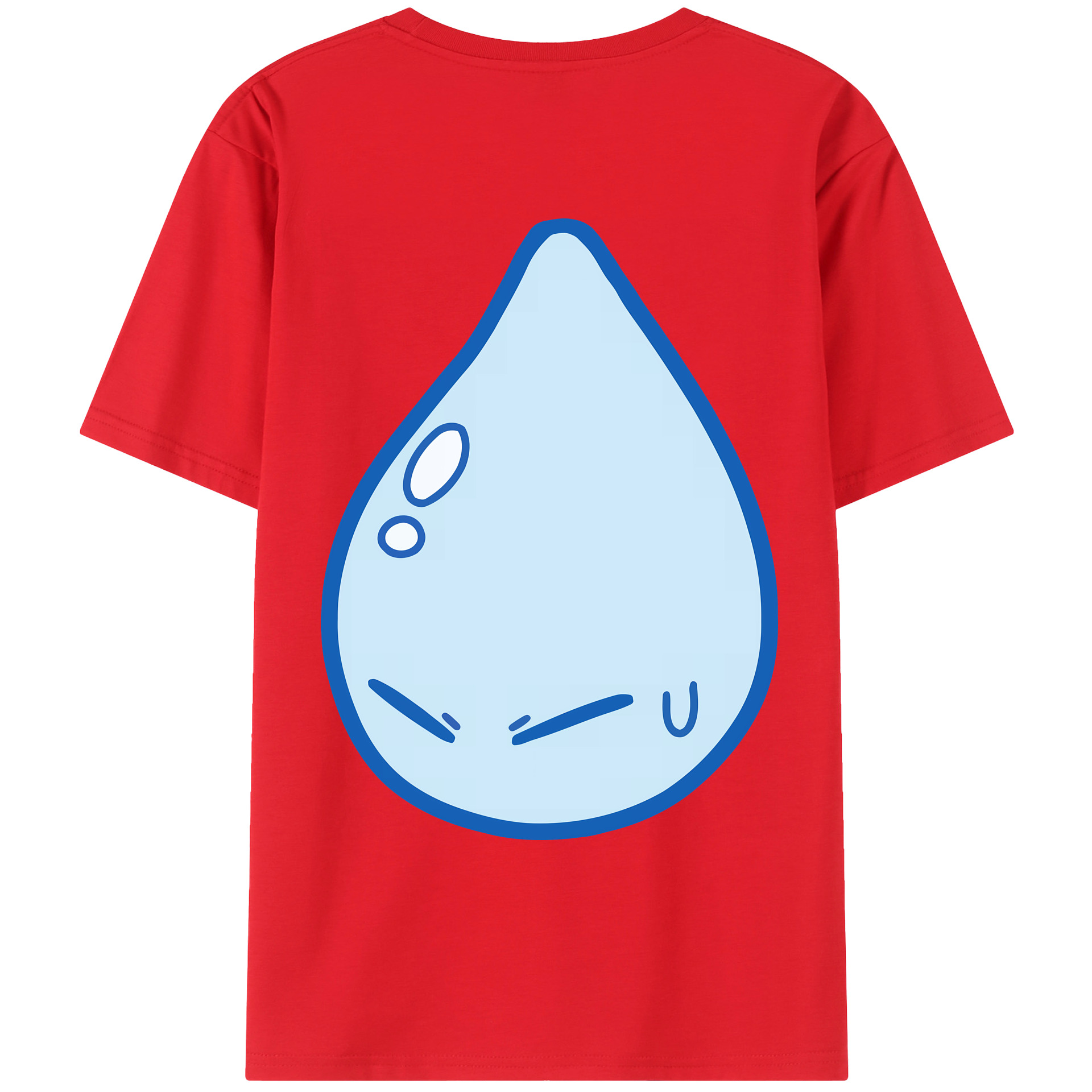（画像用） 転スラ Regarding Reincarnated to Slime 綿100％ メンズ半袖Tシャツ（バックプリント） 通気性