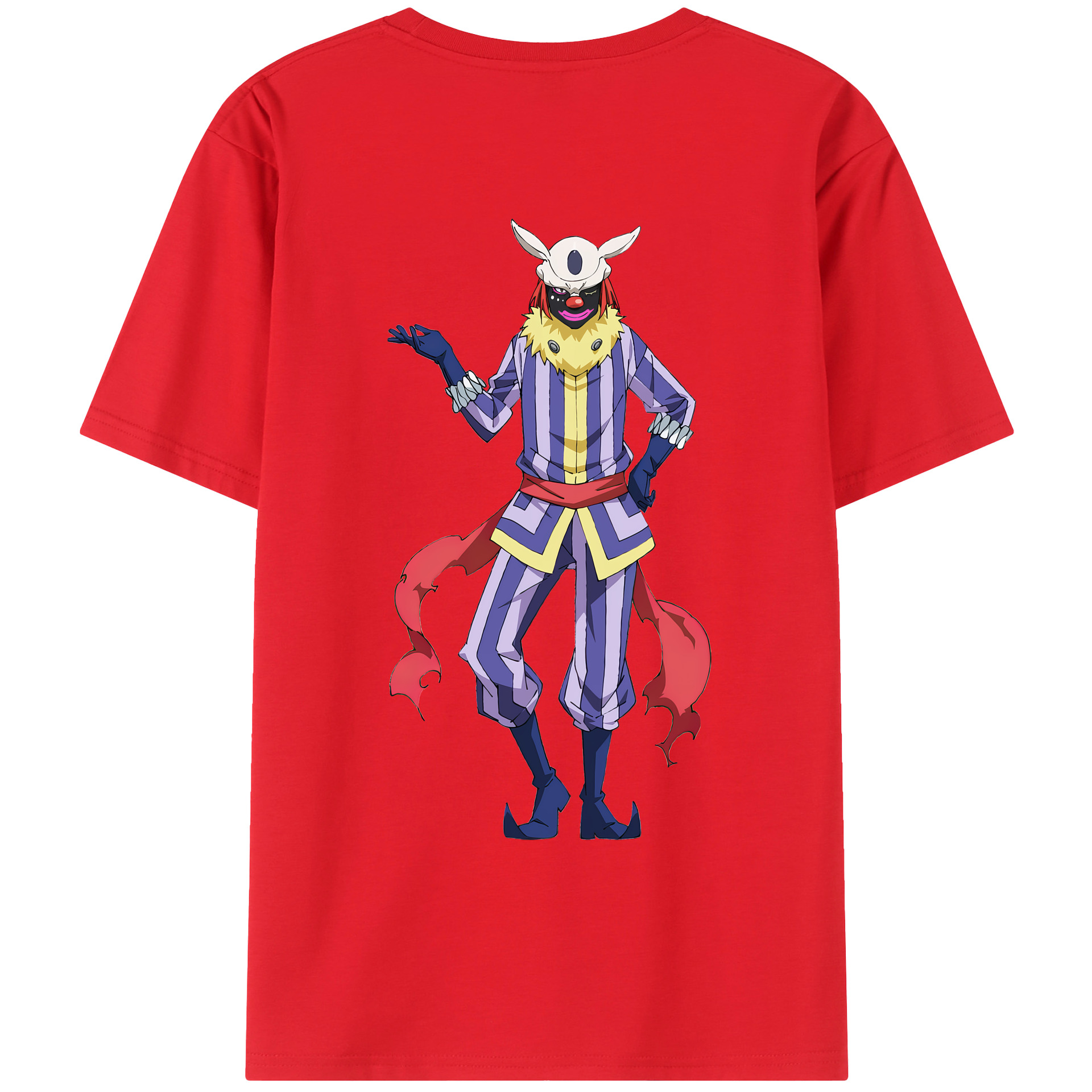 （画像用） 転スラ Regarding Reincarnated to Slime 綿100％ メンズ半袖Tシャツ（バックプリント） 通気性