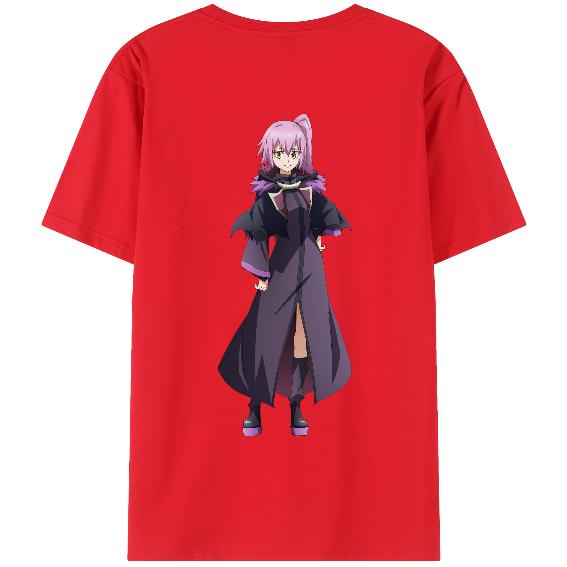 （画像用） 転スラ Regarding Reincarnated to Slime 綿100％ メンズ半袖Tシャツ（バックプリント） 通気性