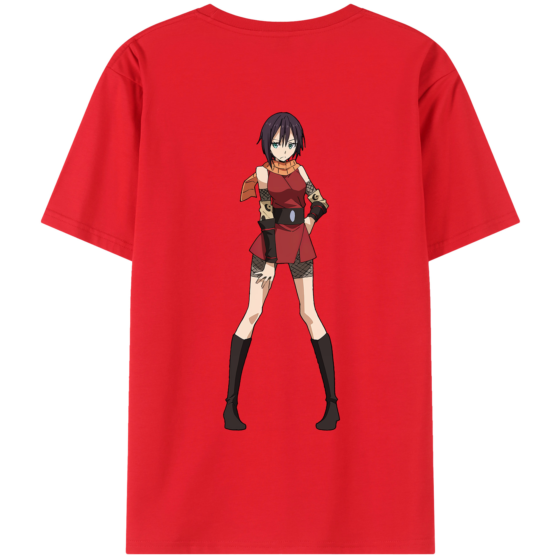 （画像用） 転スラ Regarding Reincarnated to Slime 綿100％ メンズ半袖Tシャツ（バックプリント） 通気性