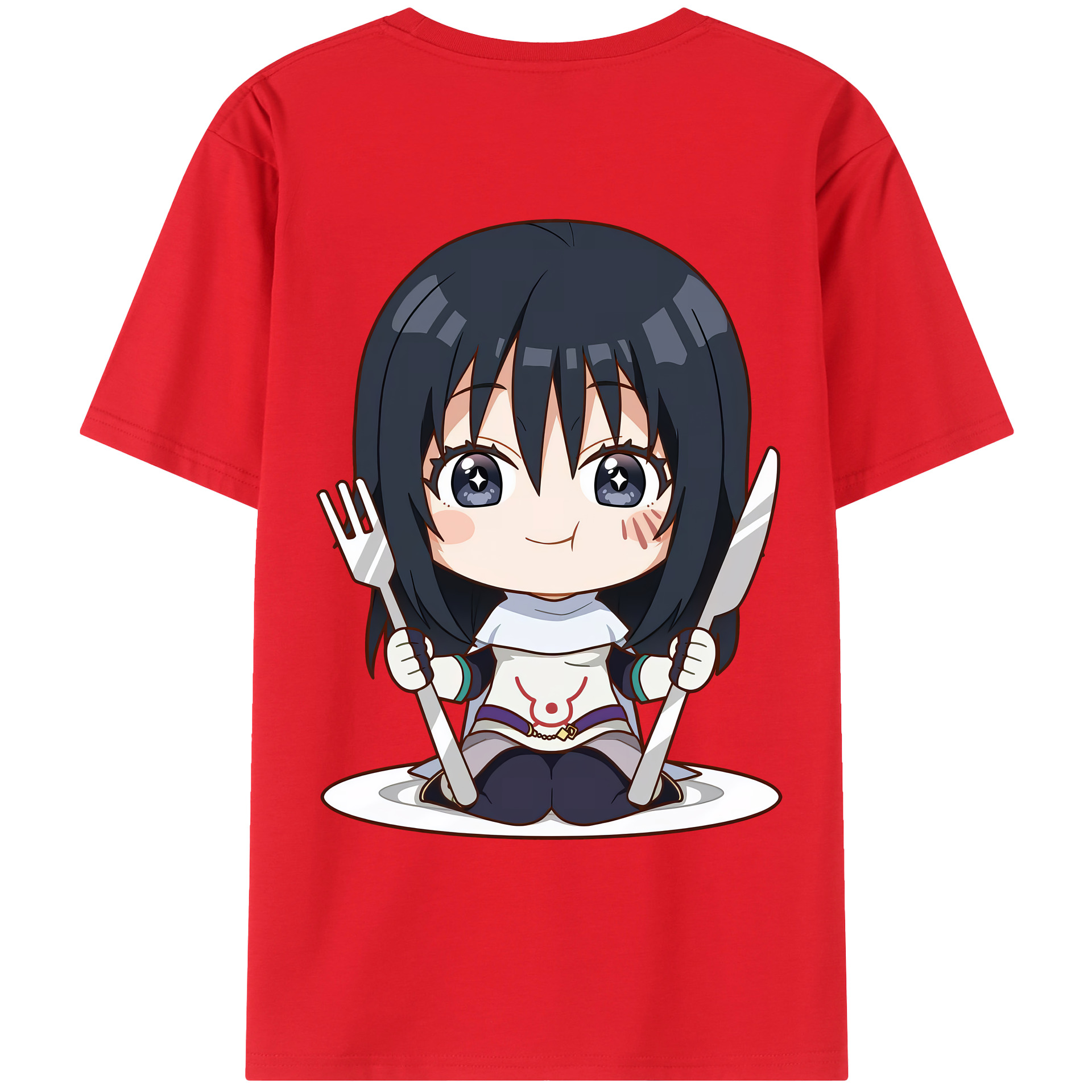 （画像用） 転スラ Regarding Reincarnated to Slime 綿100％ メンズ半袖Tシャツ（バックプリント） 通気性