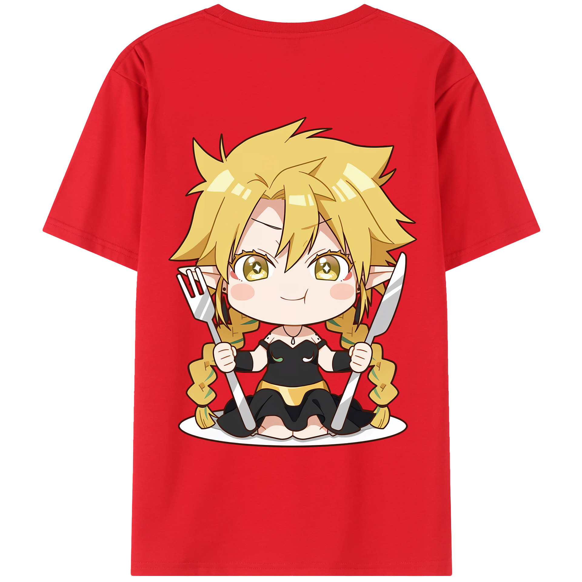 （画像用） 転スラ Regarding Reincarnated to Slime 綿100％ メンズ半袖Tシャツ（バックプリント） 通気性