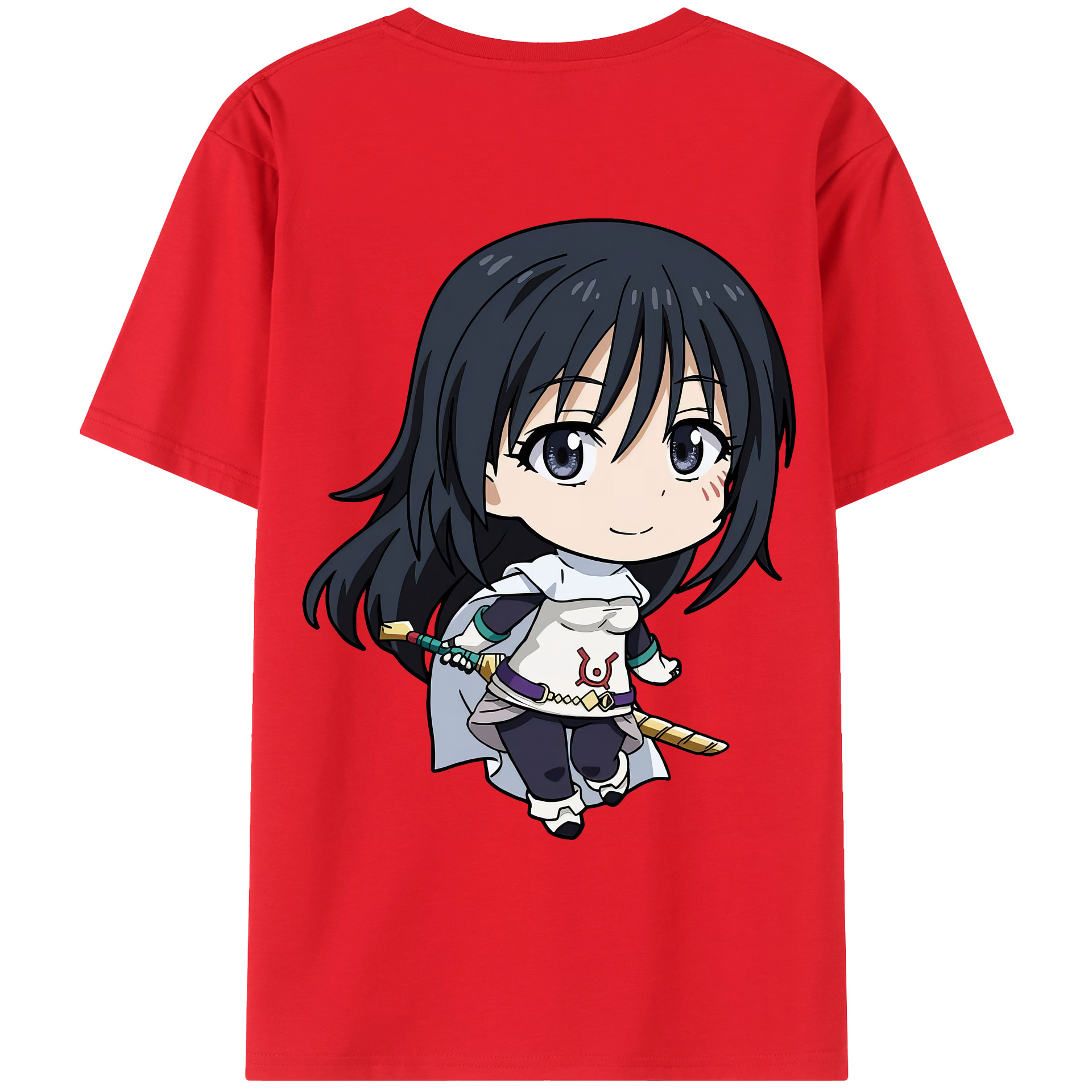 （画像用） 転スラ Regarding Reincarnated to Slime 綿100％ メンズ半袖Tシャツ（バックプリント） 通気性