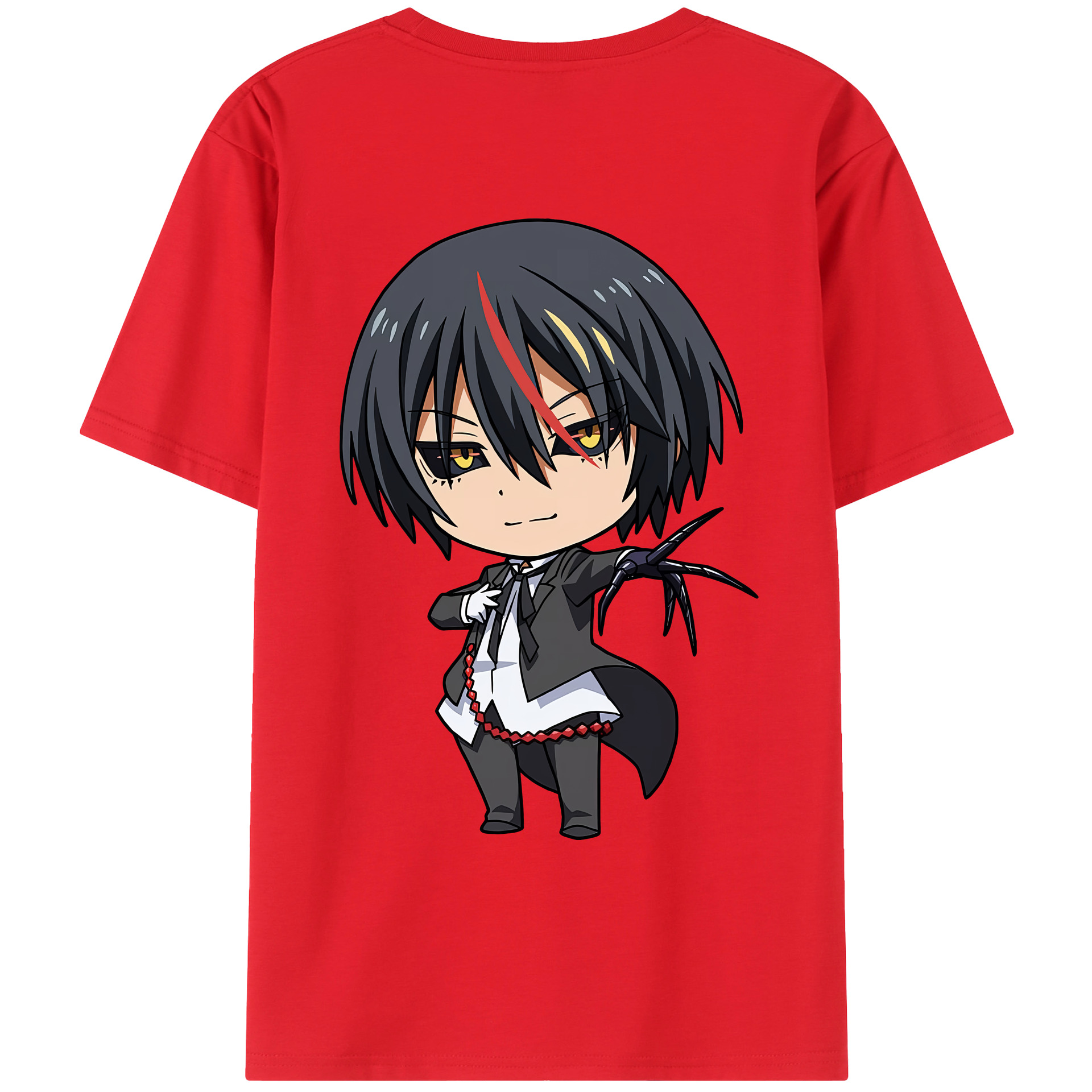 （画像用） 転スラ Regarding Reincarnated to Slime 綿100％ メンズ半袖Tシャツ（バックプリント） 通気性