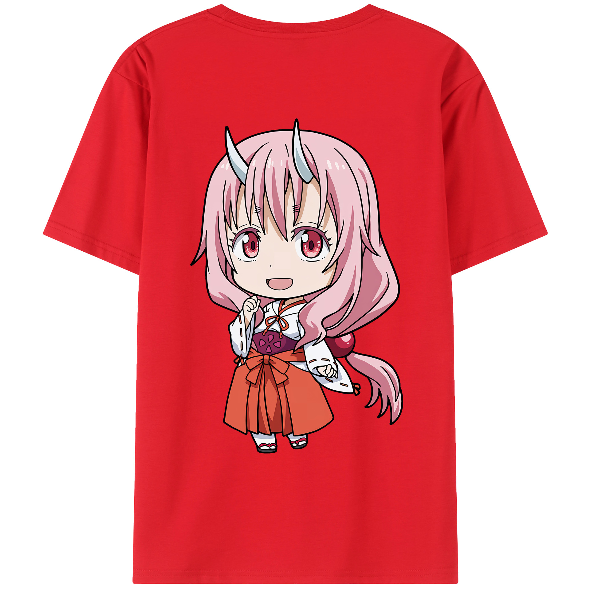 （画像用） 転スラ Regarding Reincarnated to Slime 綿100％ メンズ半袖Tシャツ（バックプリント） 通気性