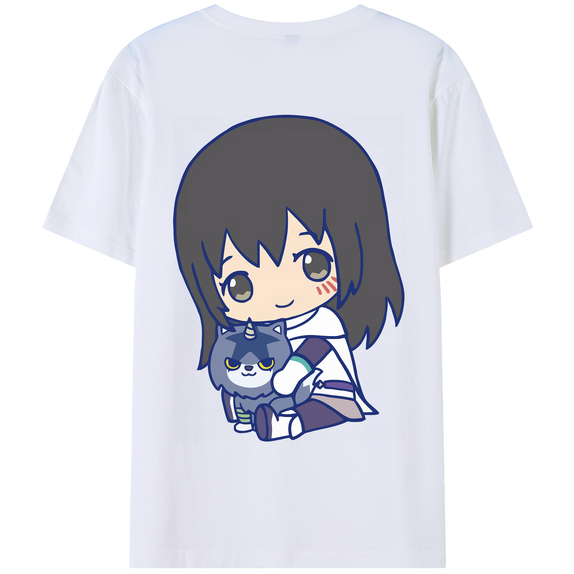 （画像用） 転スラ Regarding Reincarnated to Slime 綿100％ メンズ半袖Tシャツ（バックプリント） 通気性