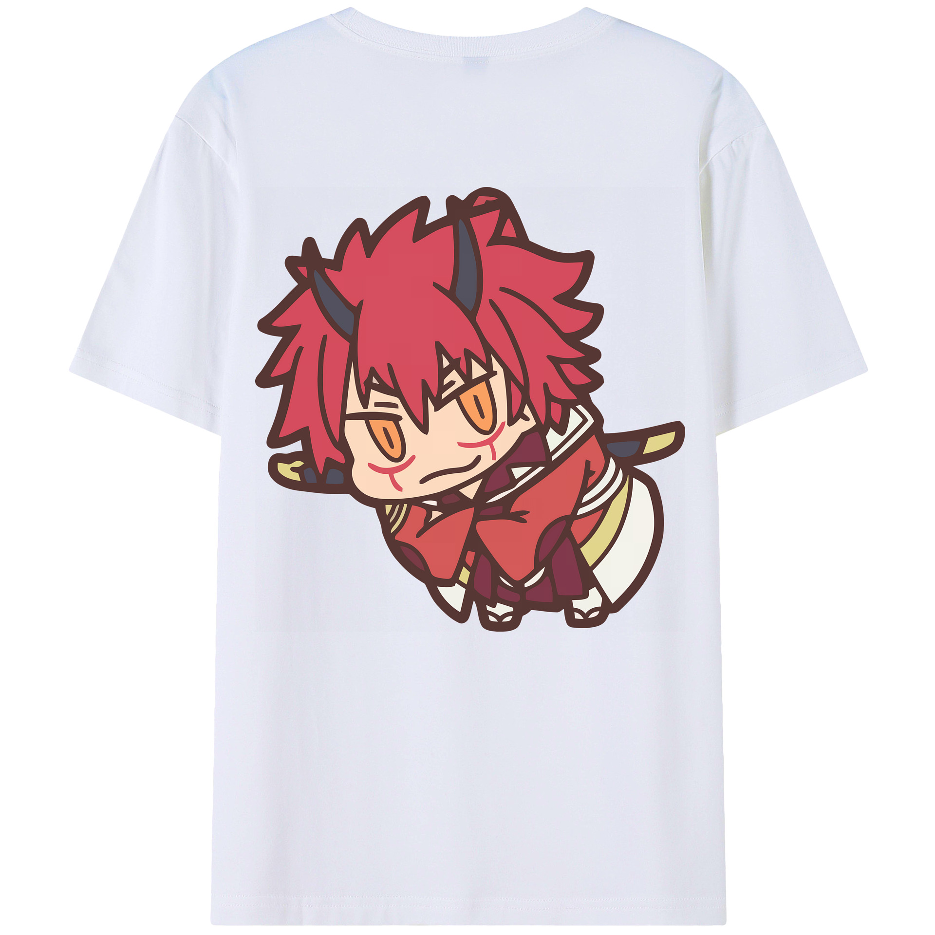 （画像用） 転スラ Regarding Reincarnated to Slime 綿100％ メンズ半袖Tシャツ（バックプリント） 通気性