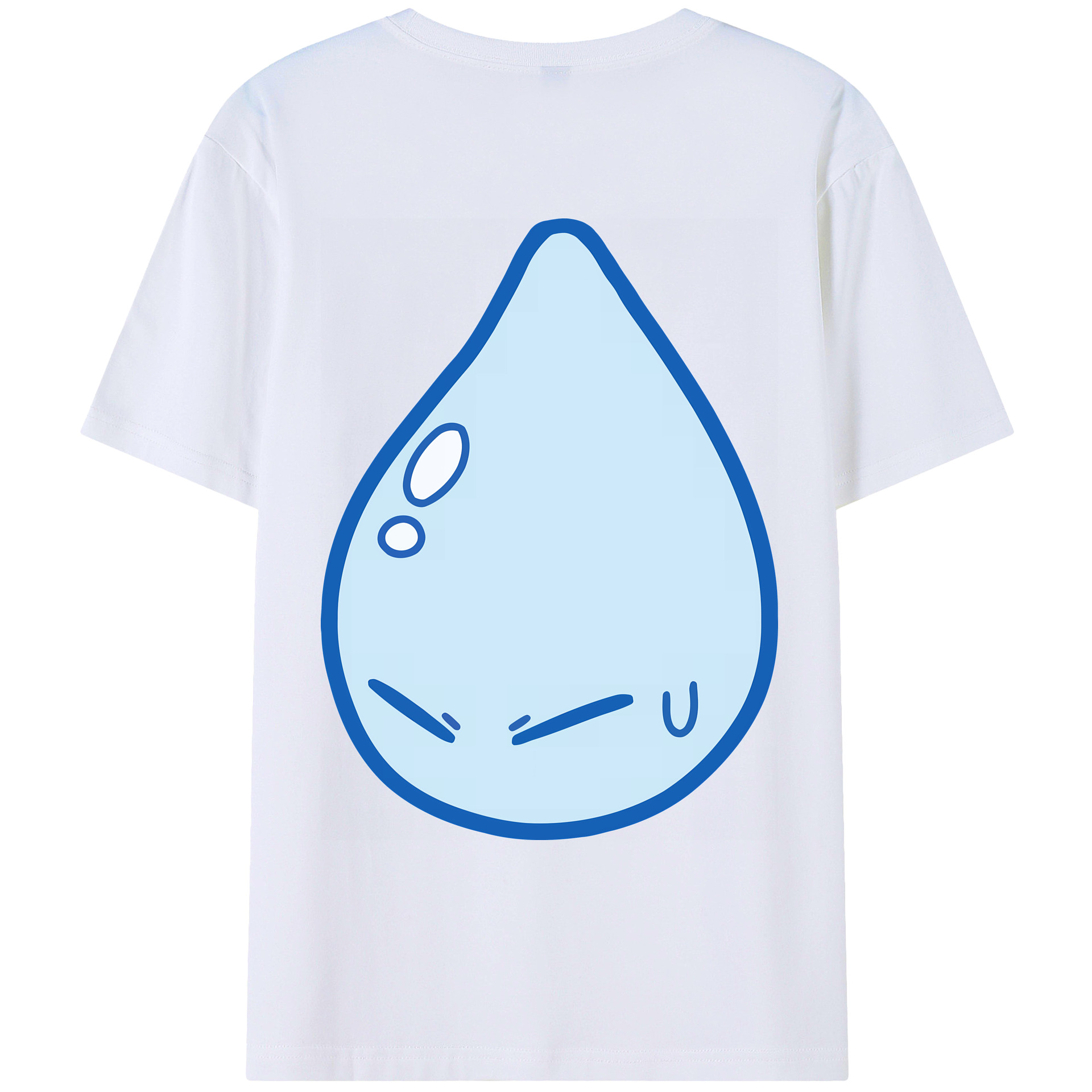 （画像用） 転スラ Regarding Reincarnated to Slime 綿100％ メンズ半袖Tシャツ（バックプリント） 通気性