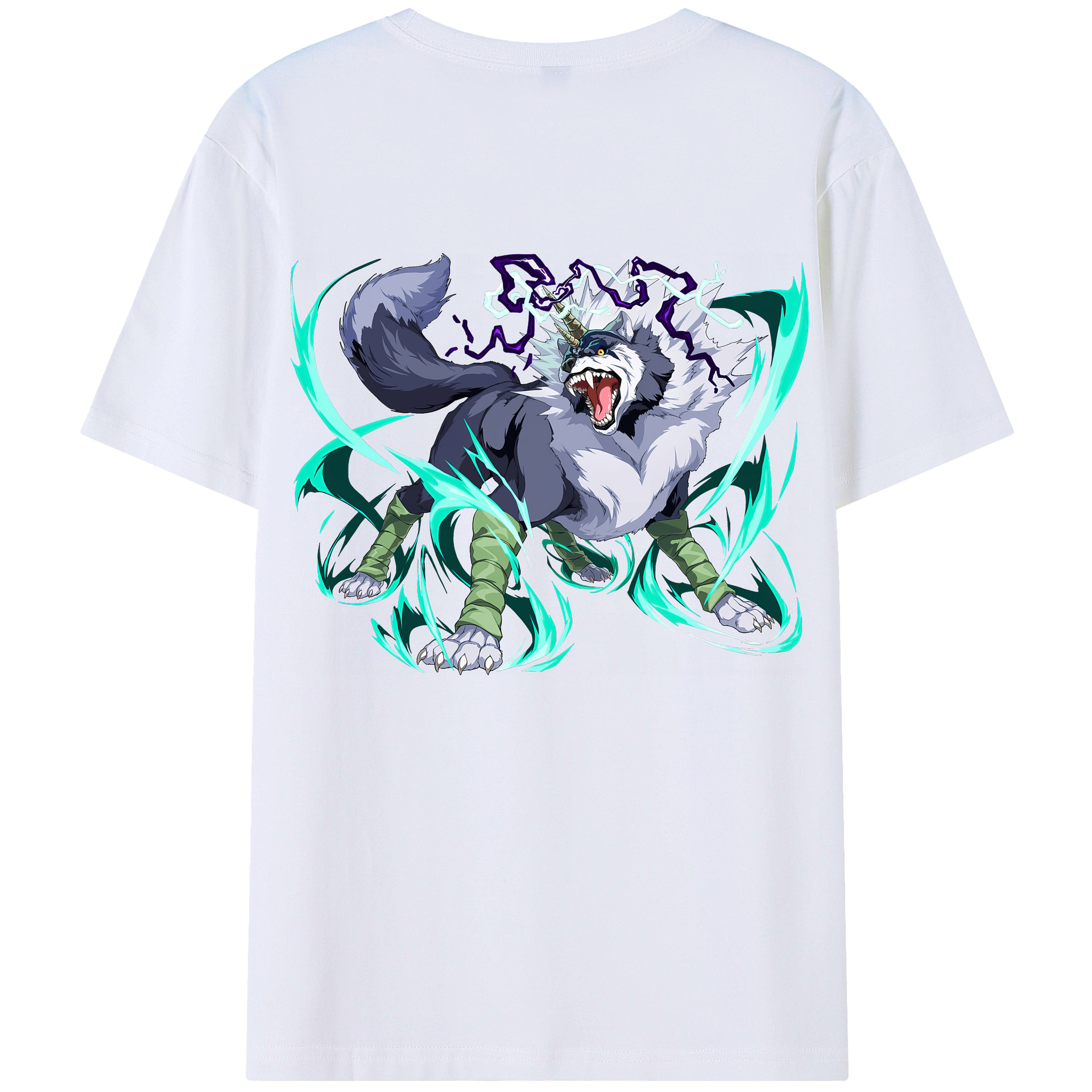 （画像用） 転スラ Regarding Reincarnated to Slime 綿100％ メンズ半袖Tシャツ（バックプリント） 通気性