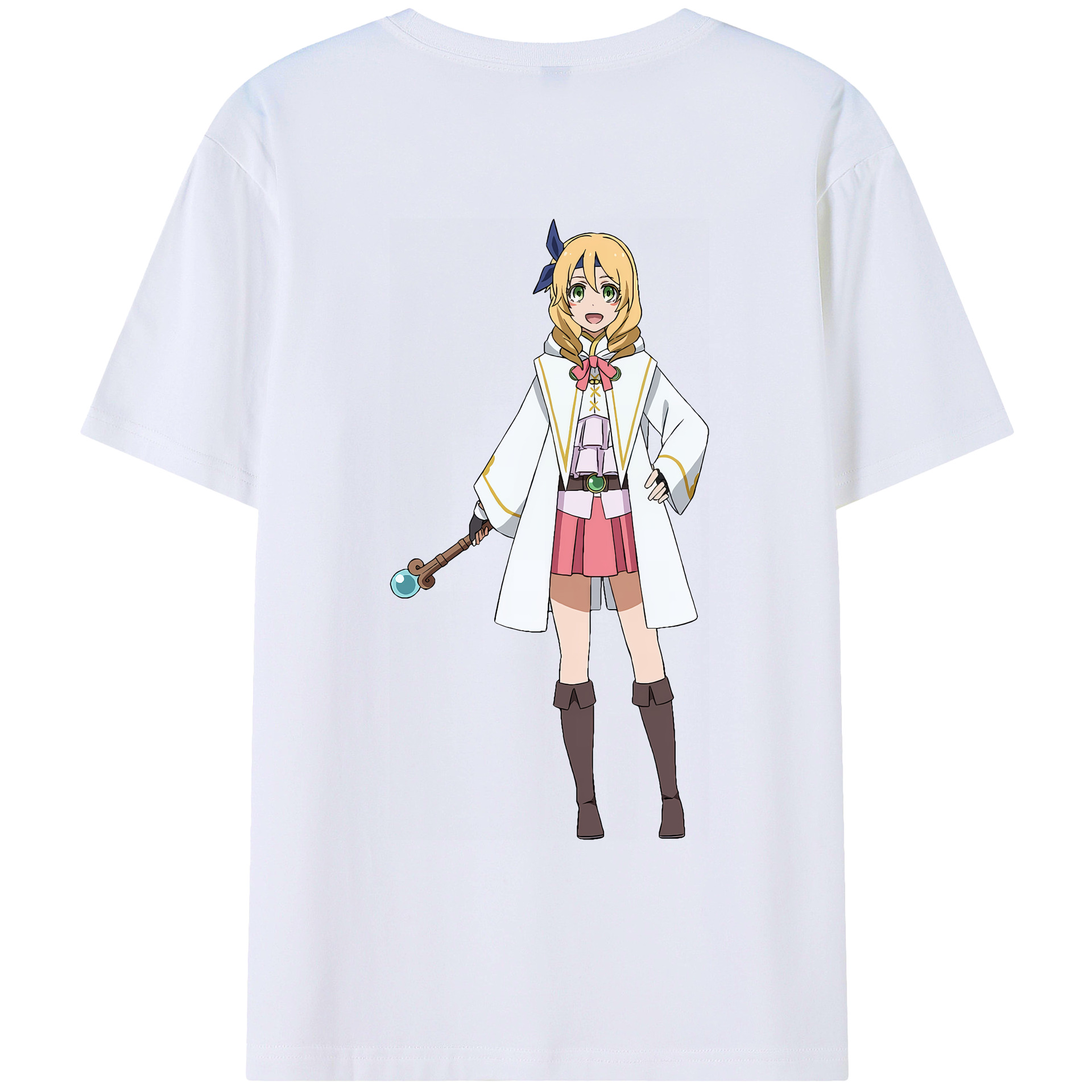 （画像用） 転スラ Regarding Reincarnated to Slime 綿100％ メンズ半袖Tシャツ（バックプリント） 通気性