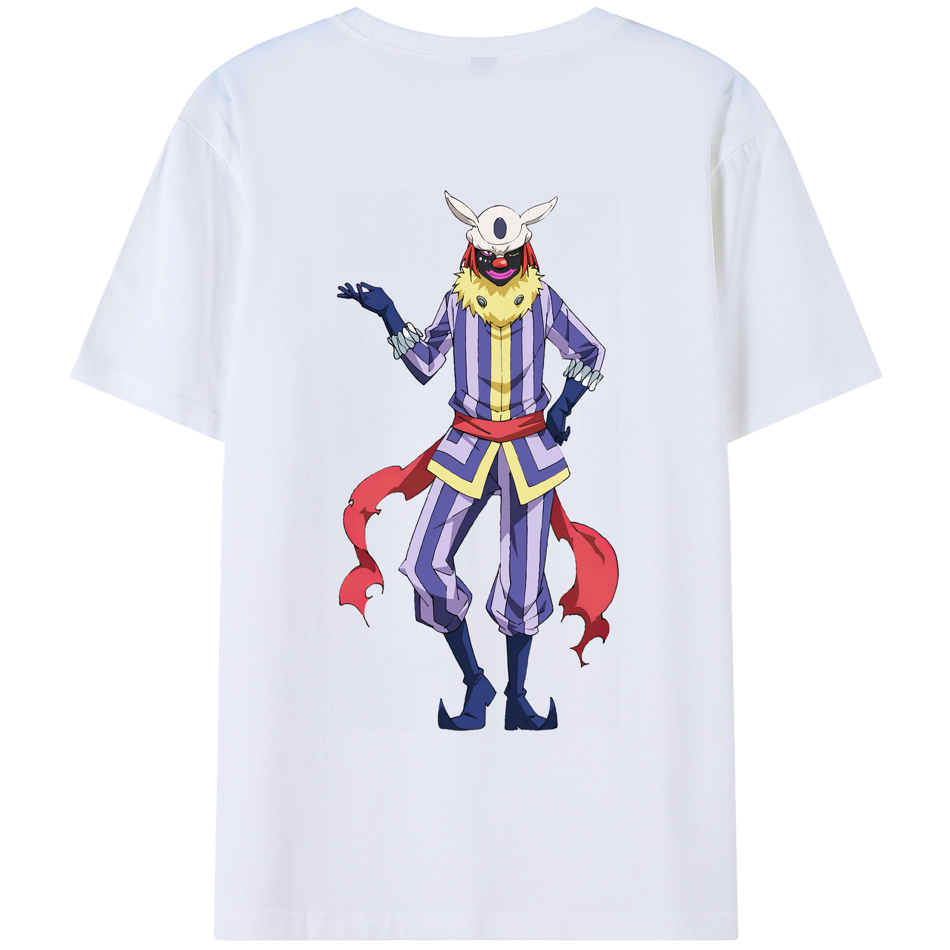 （画像用） 転スラ Regarding Reincarnated to Slime 綿100％ メンズ半袖Tシャツ（バックプリント） 通気性
