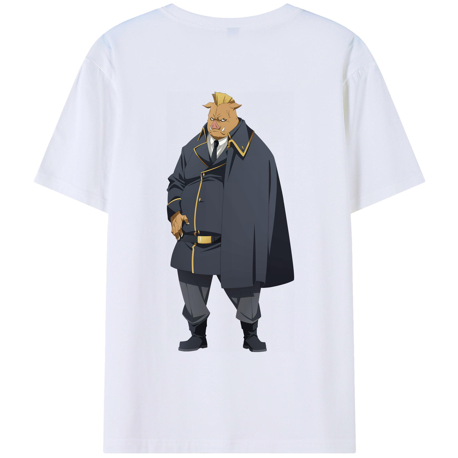 （画像用） 転スラ Regarding Reincarnated to Slime 綿100％ メンズ半袖Tシャツ（バックプリント） 通気性