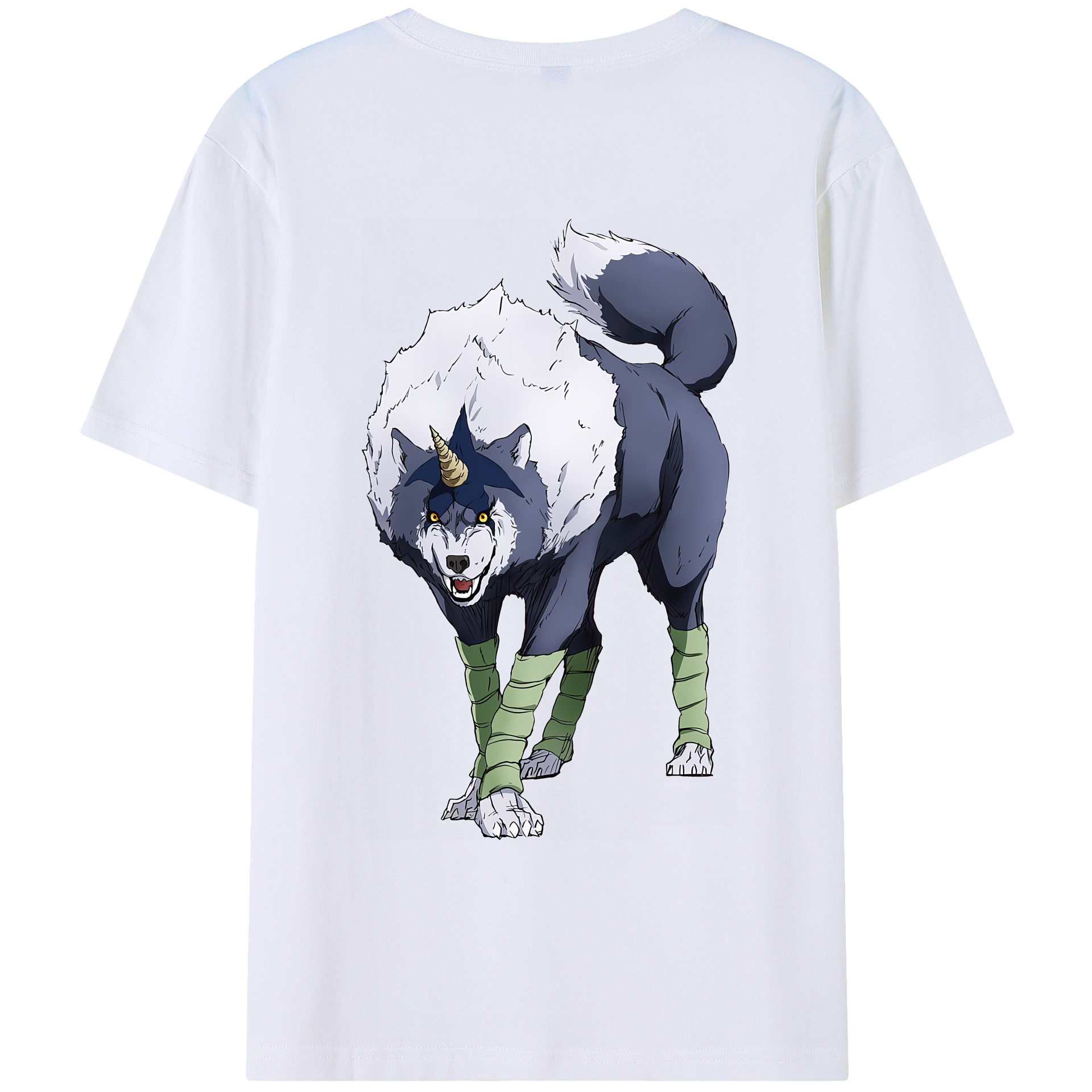 （画像用） 転スラ Regarding Reincarnated to Slime 綿100％ メンズ半袖Tシャツ（バックプリント） 通気性