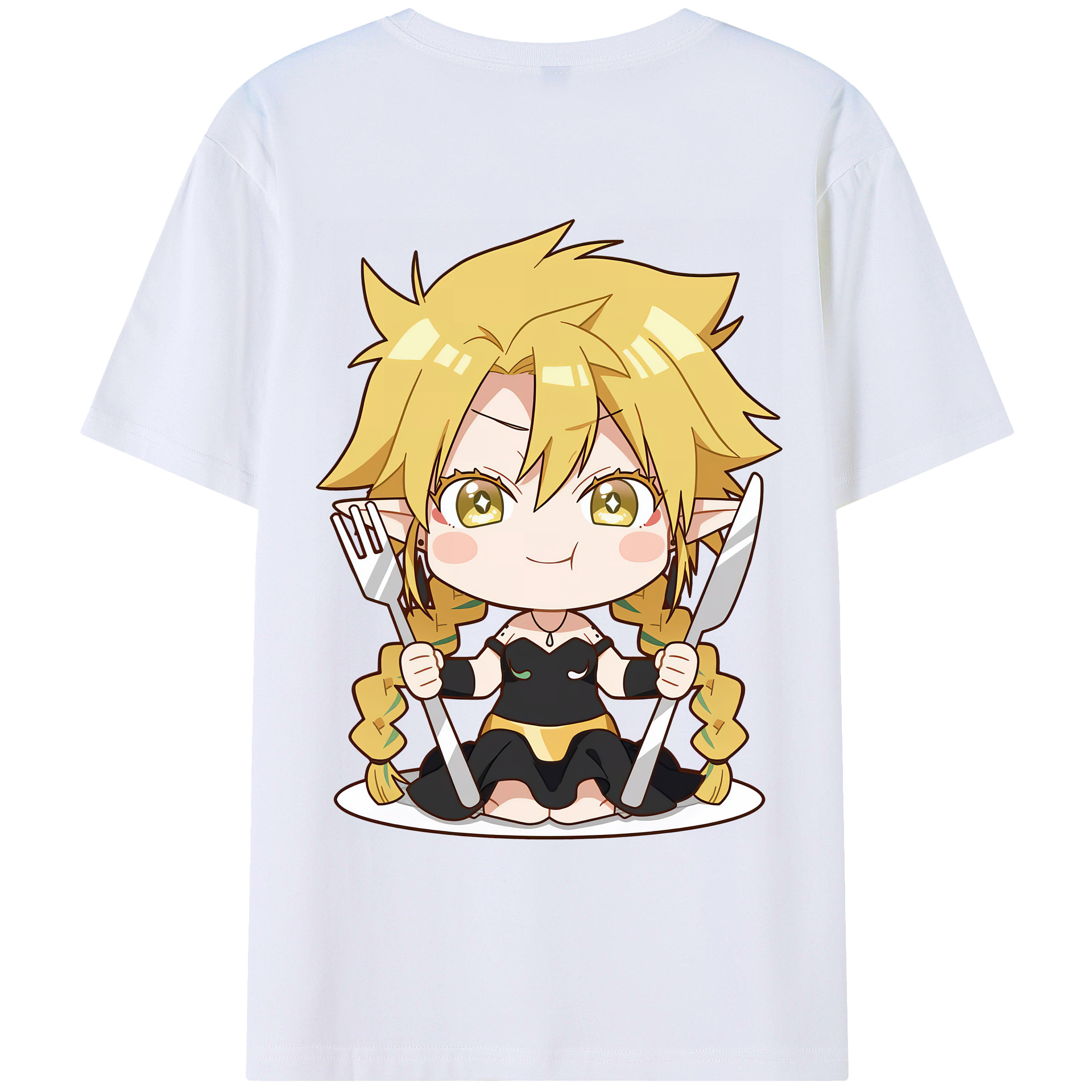（画像用） 転スラ Regarding Reincarnated to Slime 綿100％ メンズ半袖Tシャツ（バックプリント） 通気性