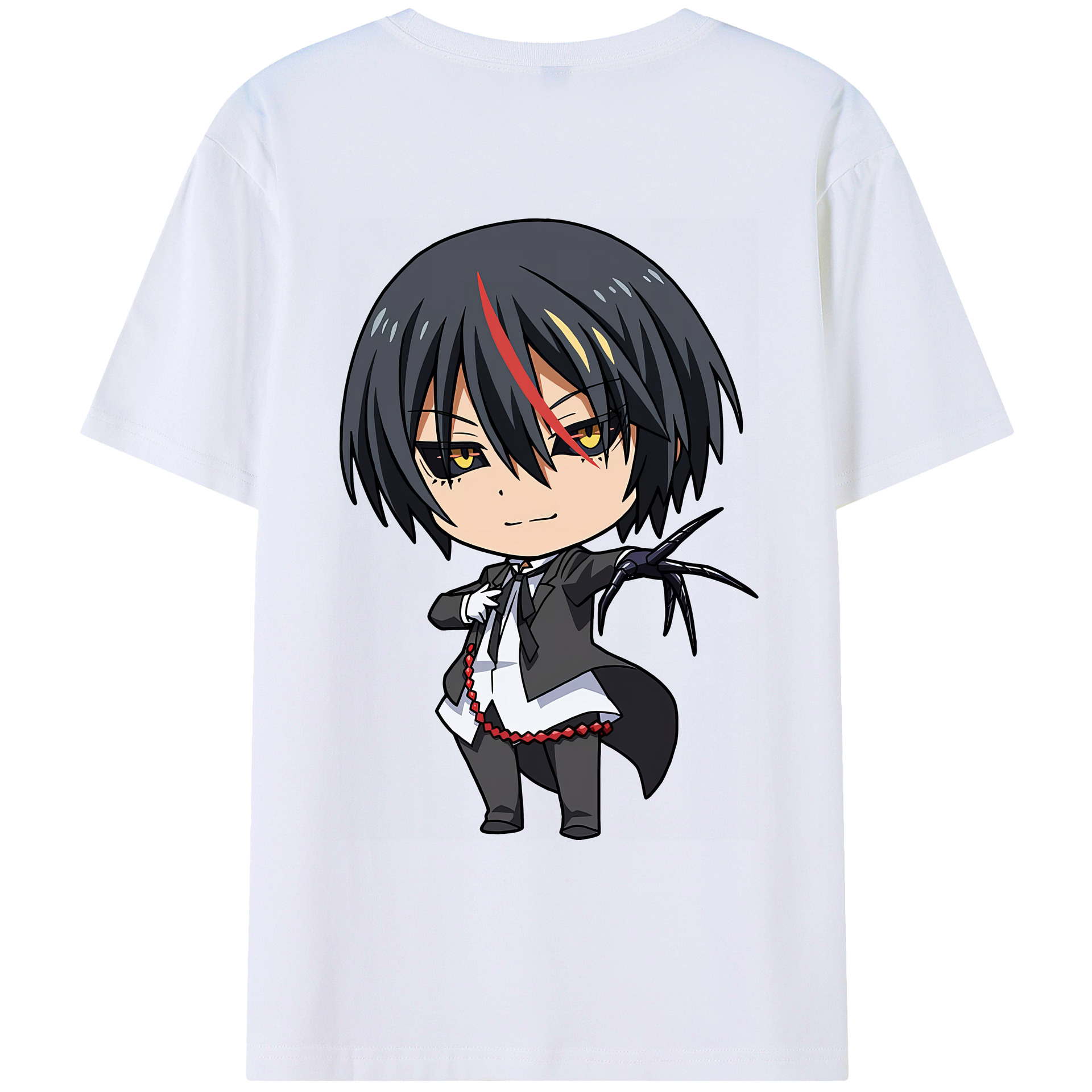 （画像用） 転スラ Regarding Reincarnated to Slime 綿100％ メンズ半袖Tシャツ（バックプリント） 通気性