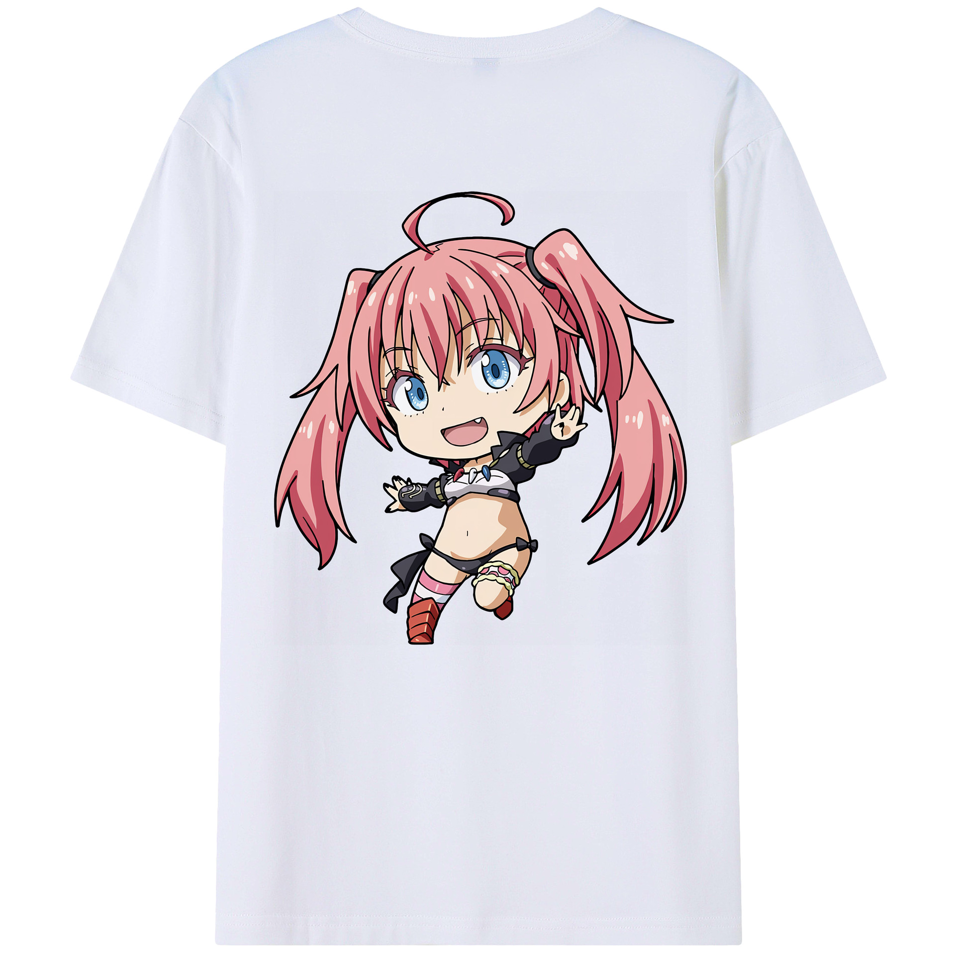 （画像用） 転スラ Regarding Reincarnated to Slime 綿100％ メンズ半袖Tシャツ（バックプリント） 通気性