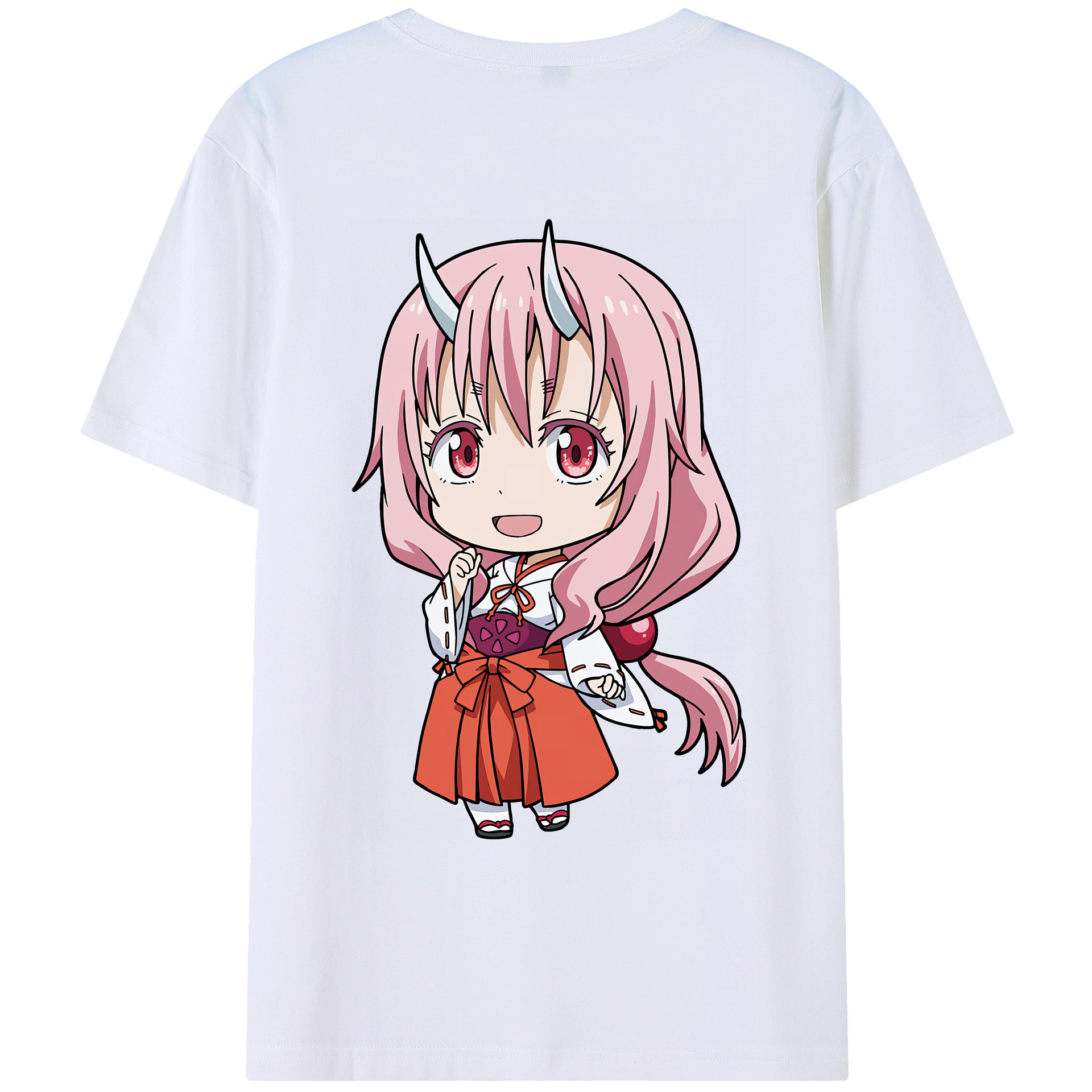 （画像用） 転スラ Regarding Reincarnated to Slime 綿100％ メンズ半袖Tシャツ（バックプリント） 通気性