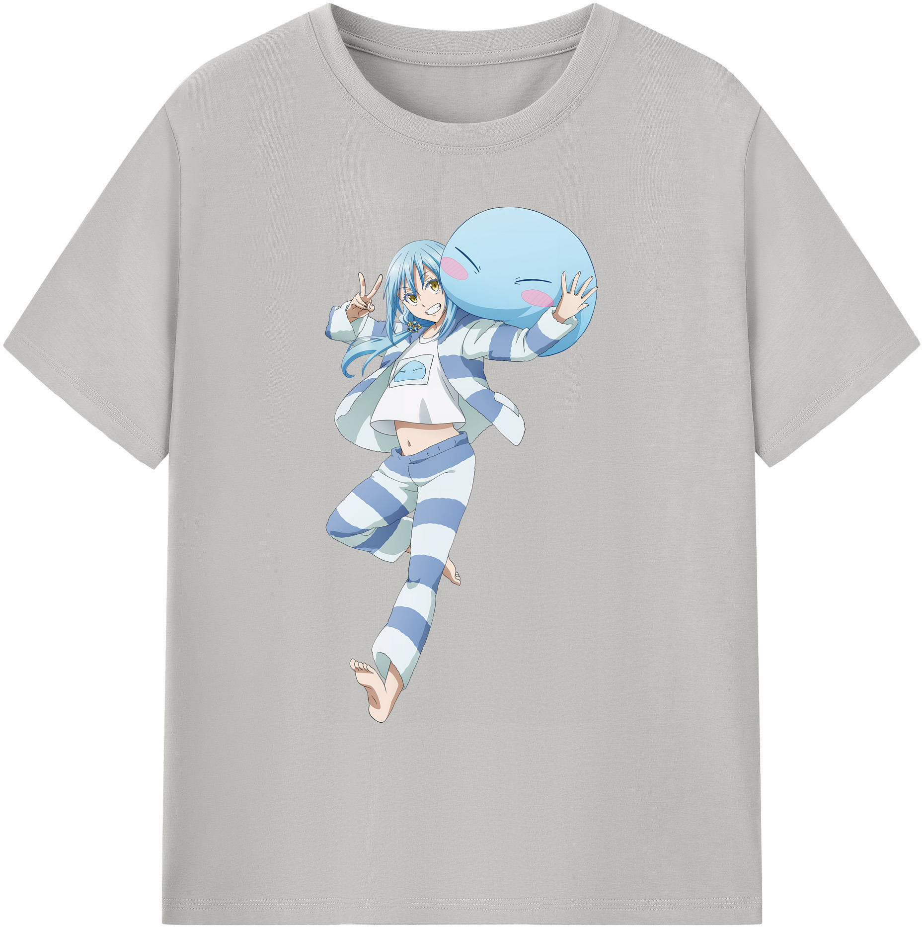 （画像用） 転スラ Regarding Reincarnated to Slime 綿100％ メンズ半袖Tシャツ｜肌触りやわらか＆通気性