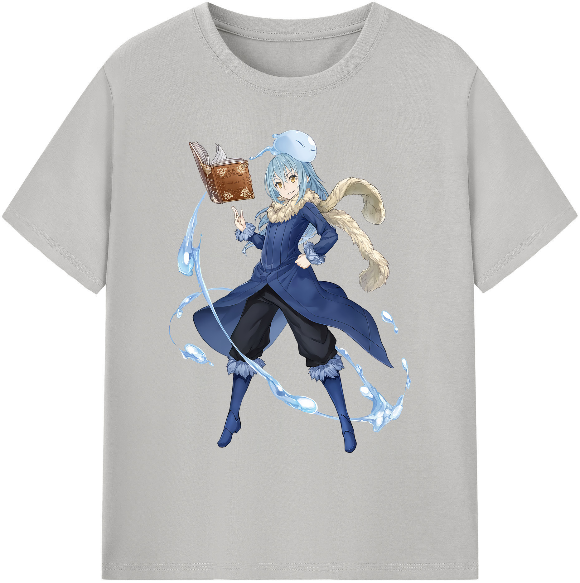 （画像用） 転スラ Regarding Reincarnated to Slime 綿100％ メンズ半袖Tシャツ｜肌触りやわらか＆通気性