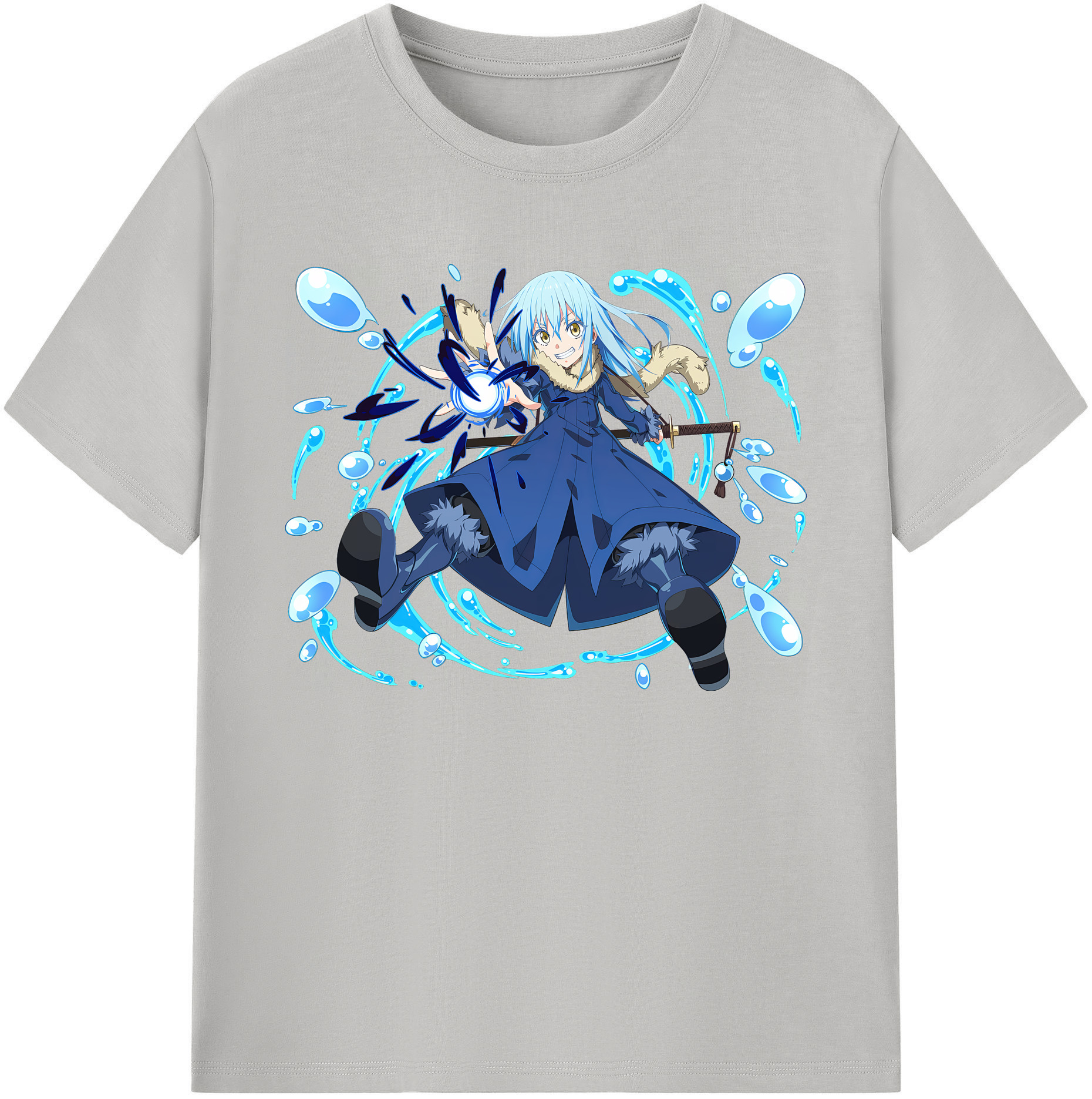 （画像用） 転スラ Regarding Reincarnated to Slime 綿100％ メンズ半袖Tシャツ｜肌触りやわらか＆通気性