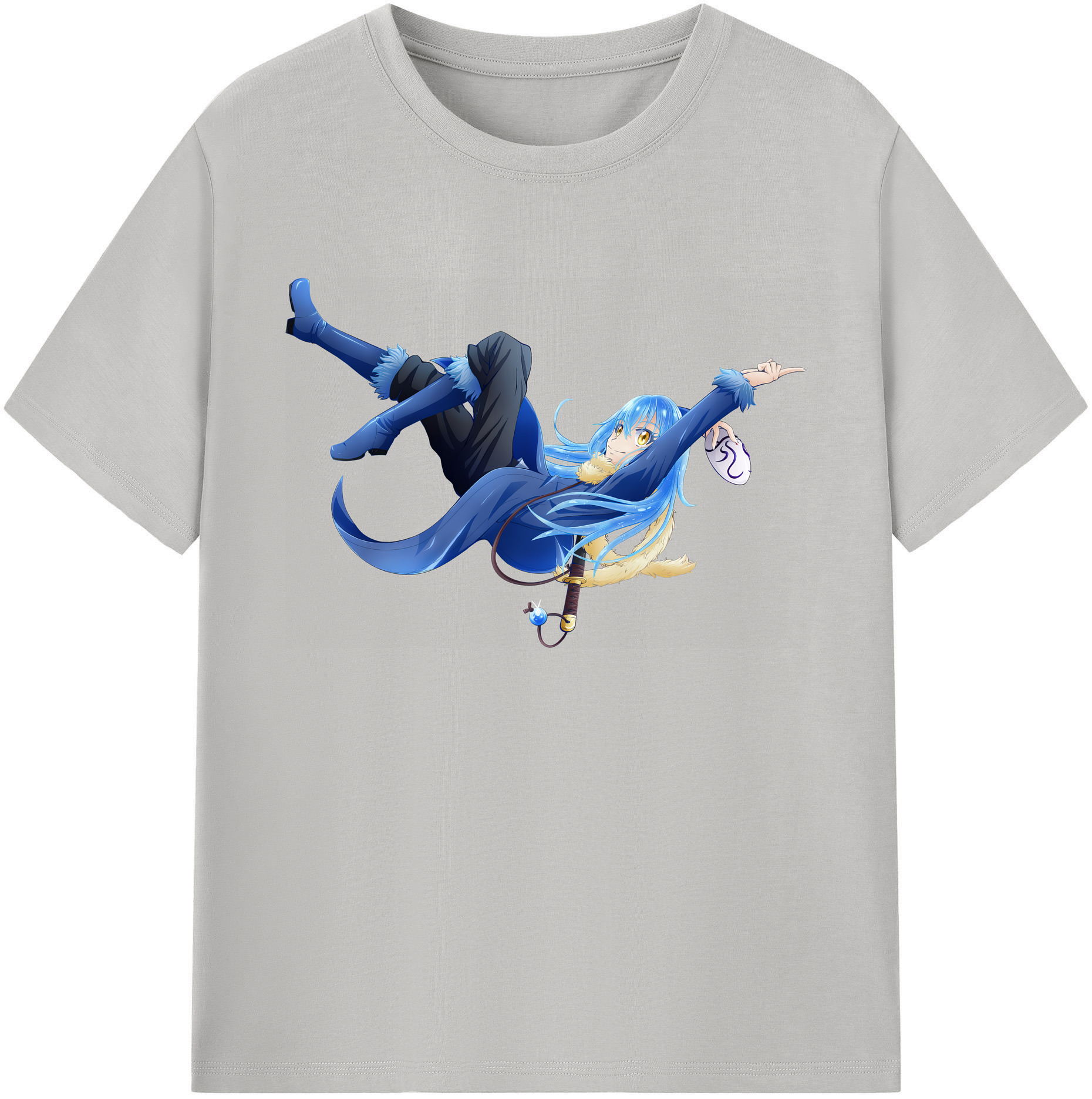 （画像用） 転スラ Regarding Reincarnated to Slime 綿100％ メンズ半袖Tシャツ｜肌触りやわらか＆通気性