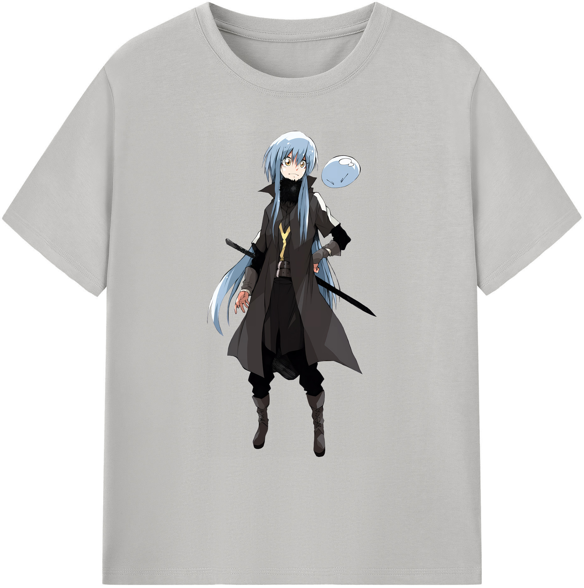 （画像用） 転スラ Regarding Reincarnated to Slime 綿100％ メンズ半袖Tシャツ｜肌触りやわらか＆通気性